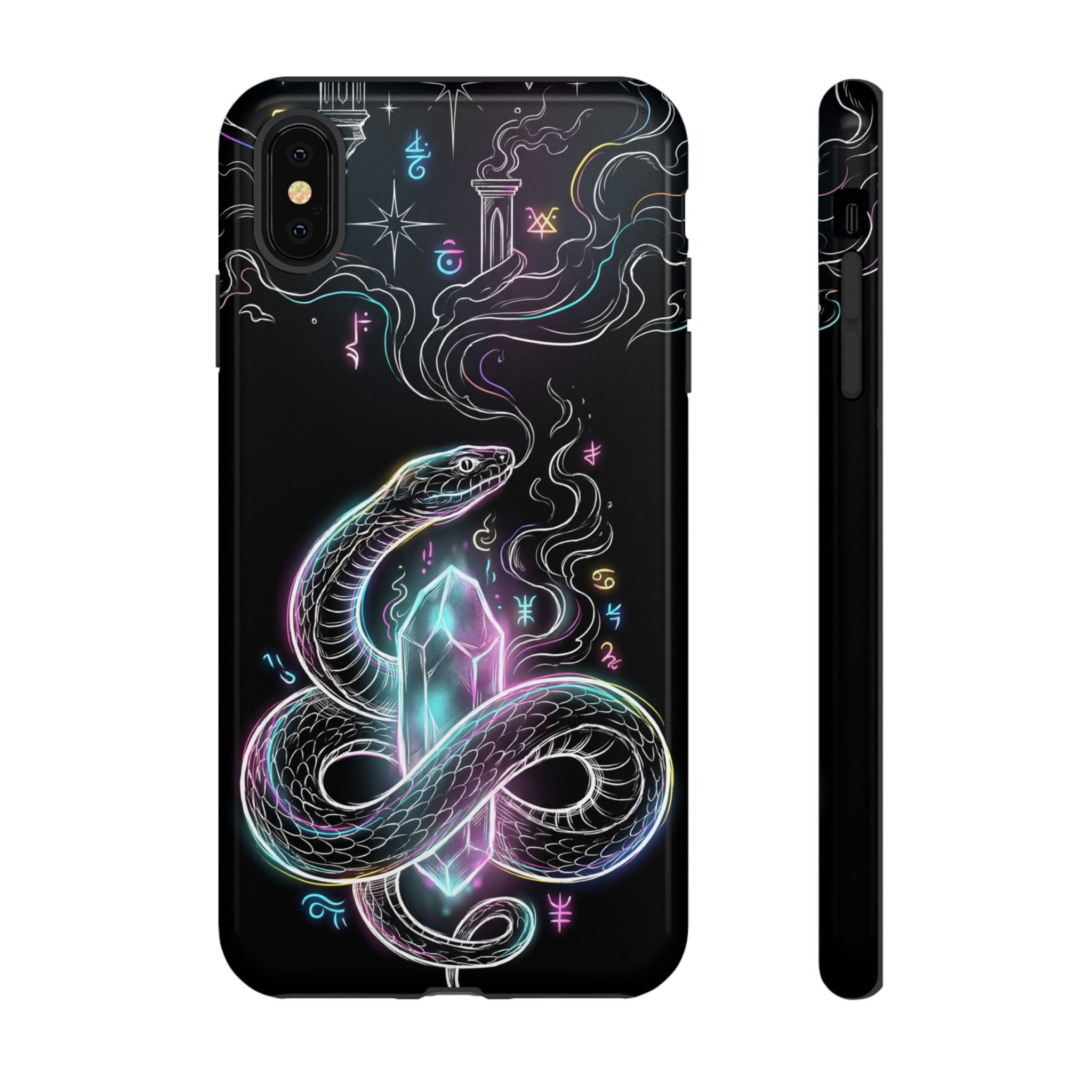 Neon Occult  Mystic Snake Crystal iPhone Case