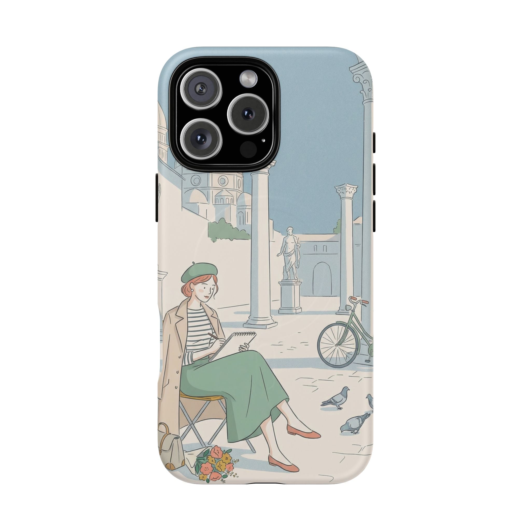 Florence Art Aesthetic MagSafe iPhone Case | Renaissance Italy Travel Illustration