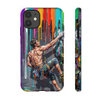 Colourful Rock Climber Art Protective iPhone Case
