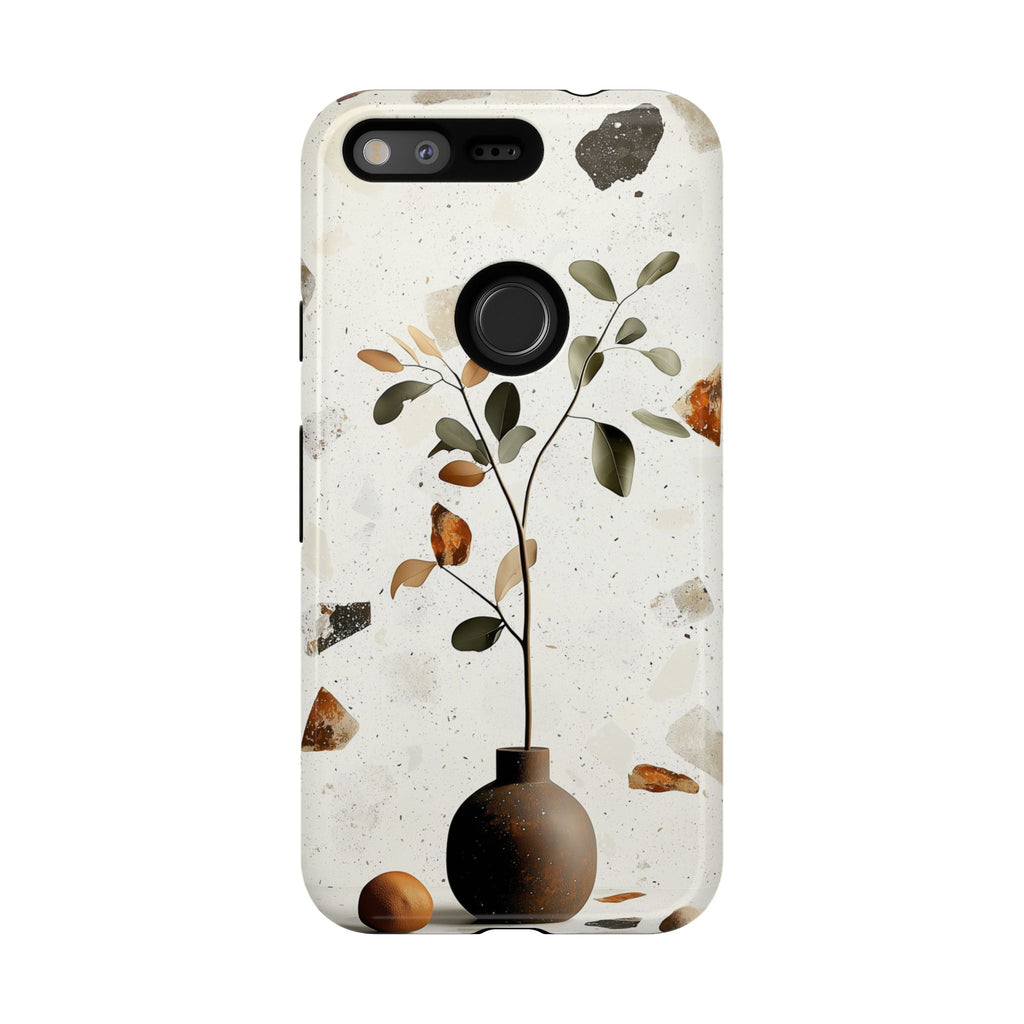 Floral Terrazzo Google Pixel Case | Minimal Vase Botanical