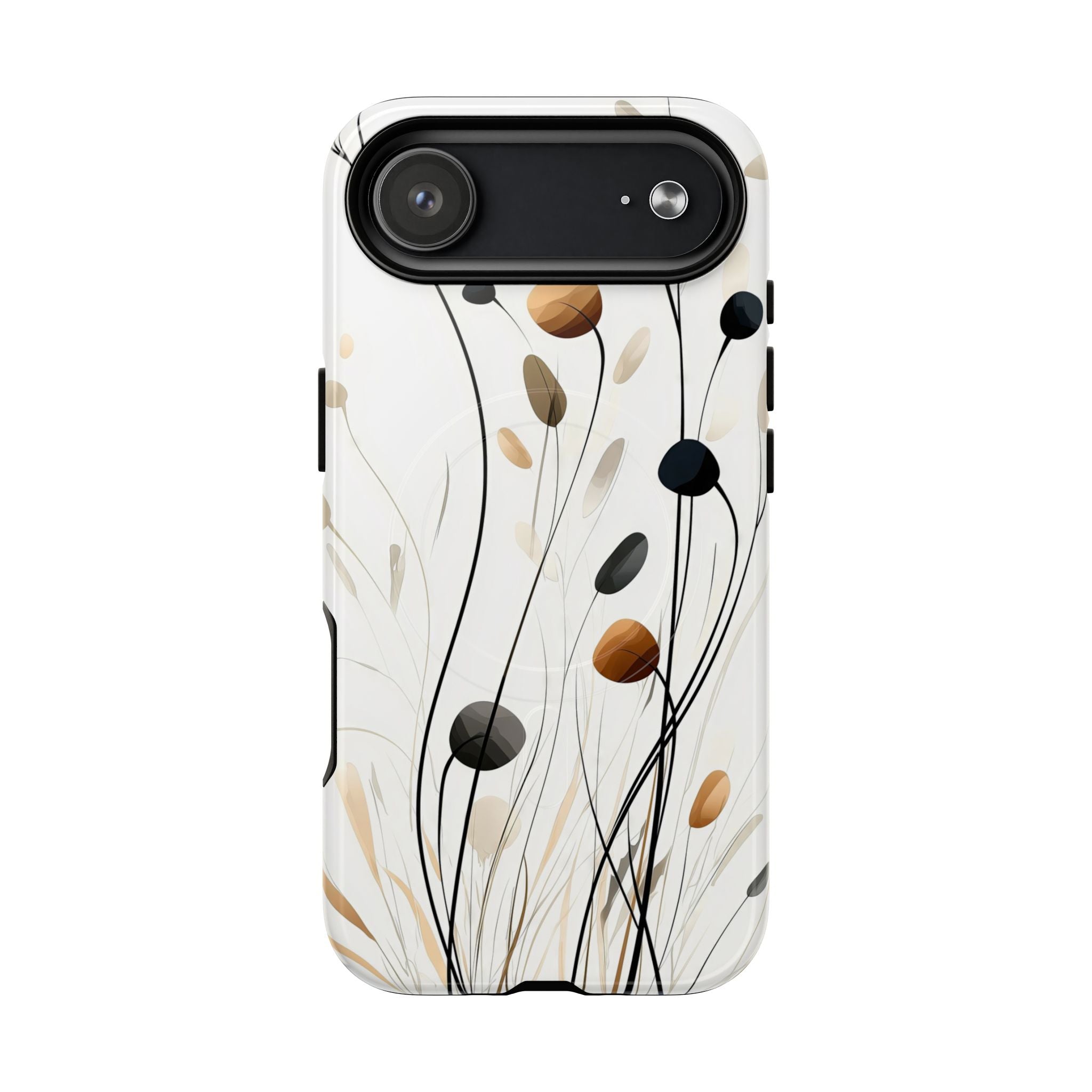 Custodia MagSafe per iPhone Floral Breeze | Design botanico neutro minimale