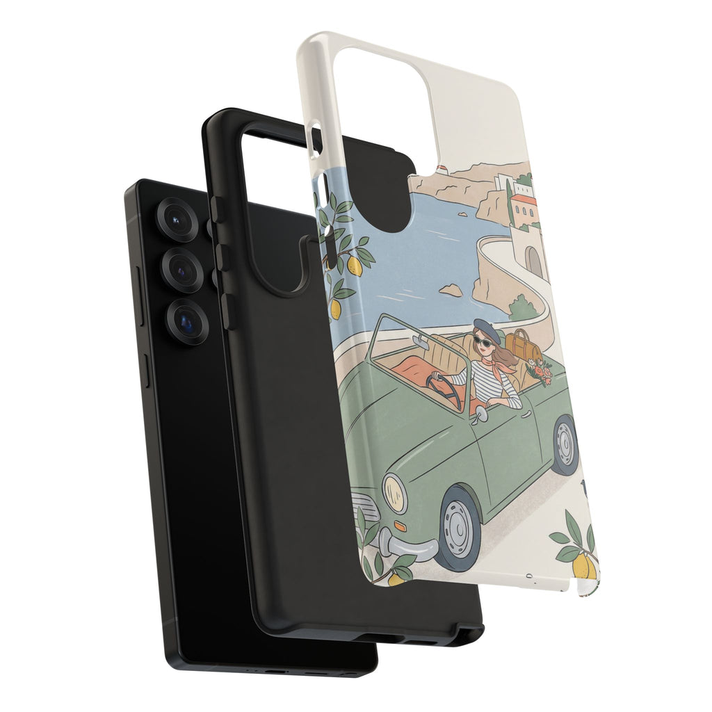 Retro Coastal Road Trip Design Samsung Galaxy Phone Case