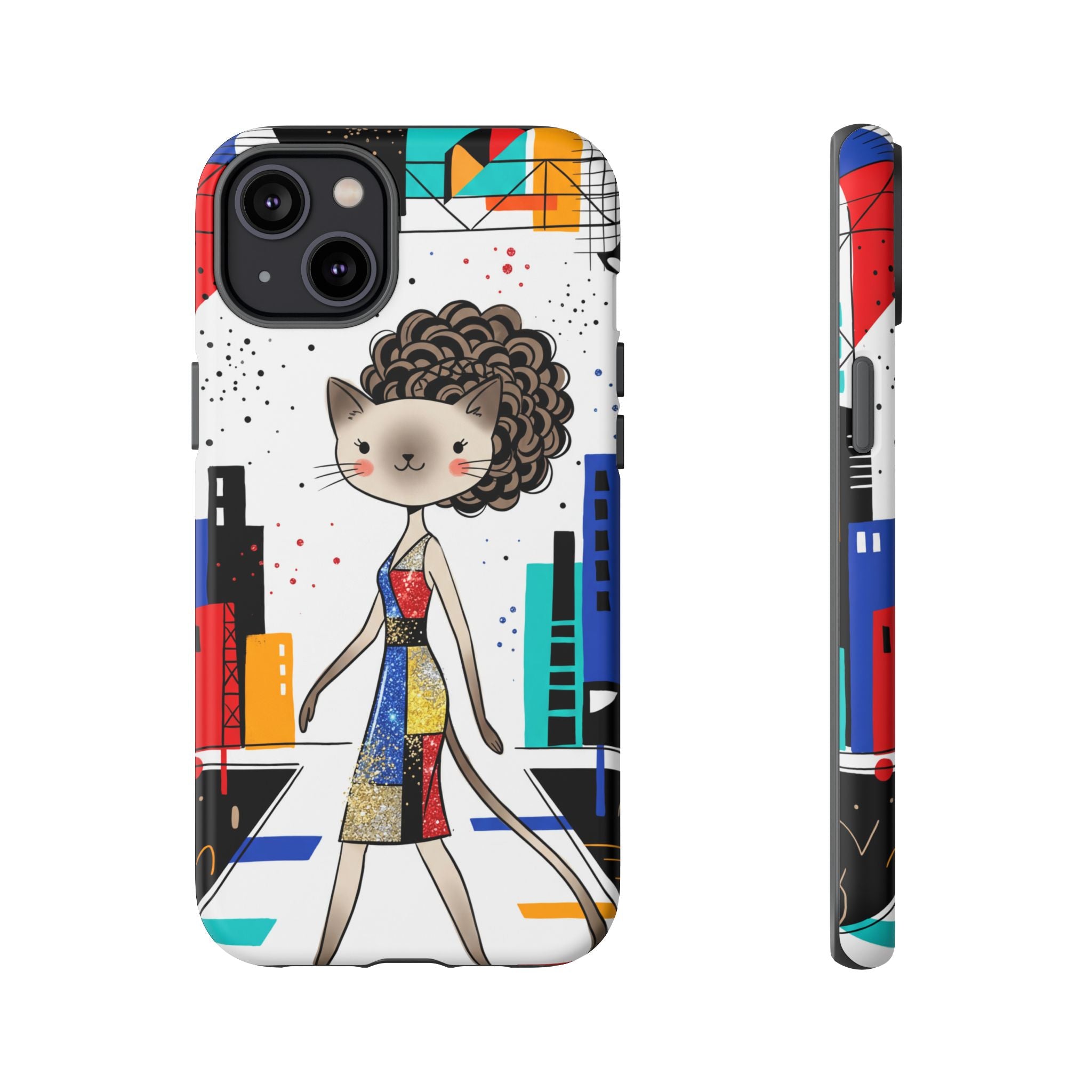 Catwalk City iPhone Case | Cute Fashion Cat