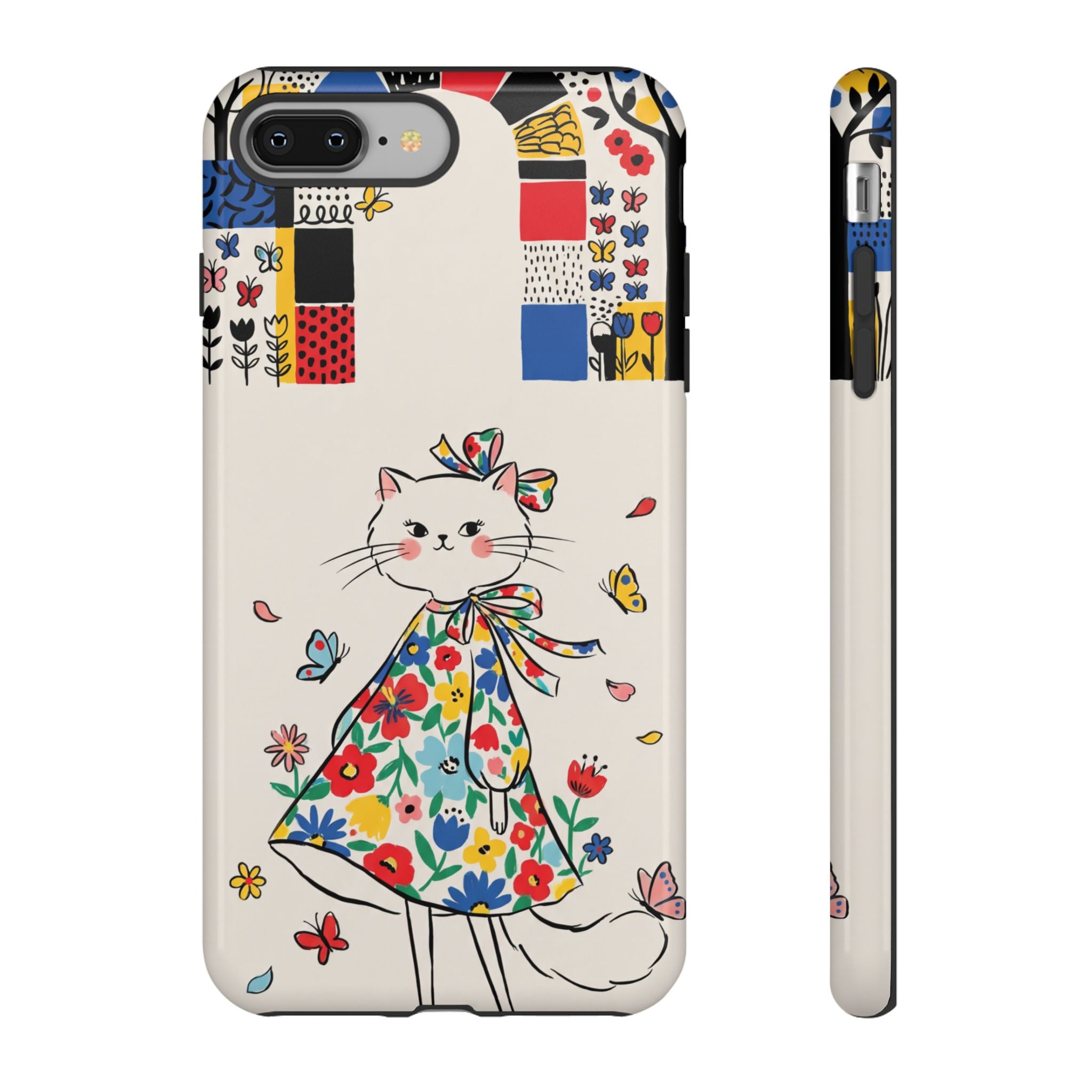 Floral Kitty iPhone Case | Cute Cat