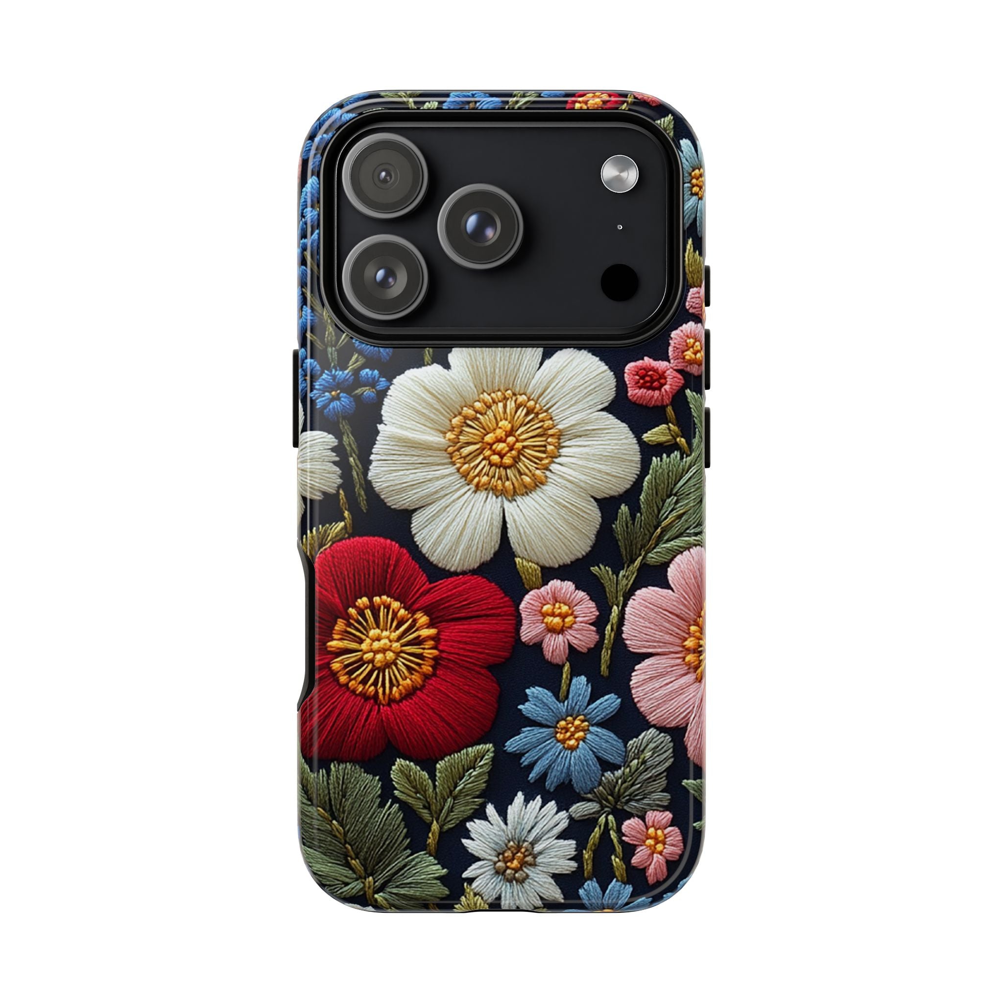 Floral Embroidered Garden iPhone Case