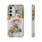 Cute Fashion Girl Samsung Galaxy Phone Case | Colourful Shopping Street Design