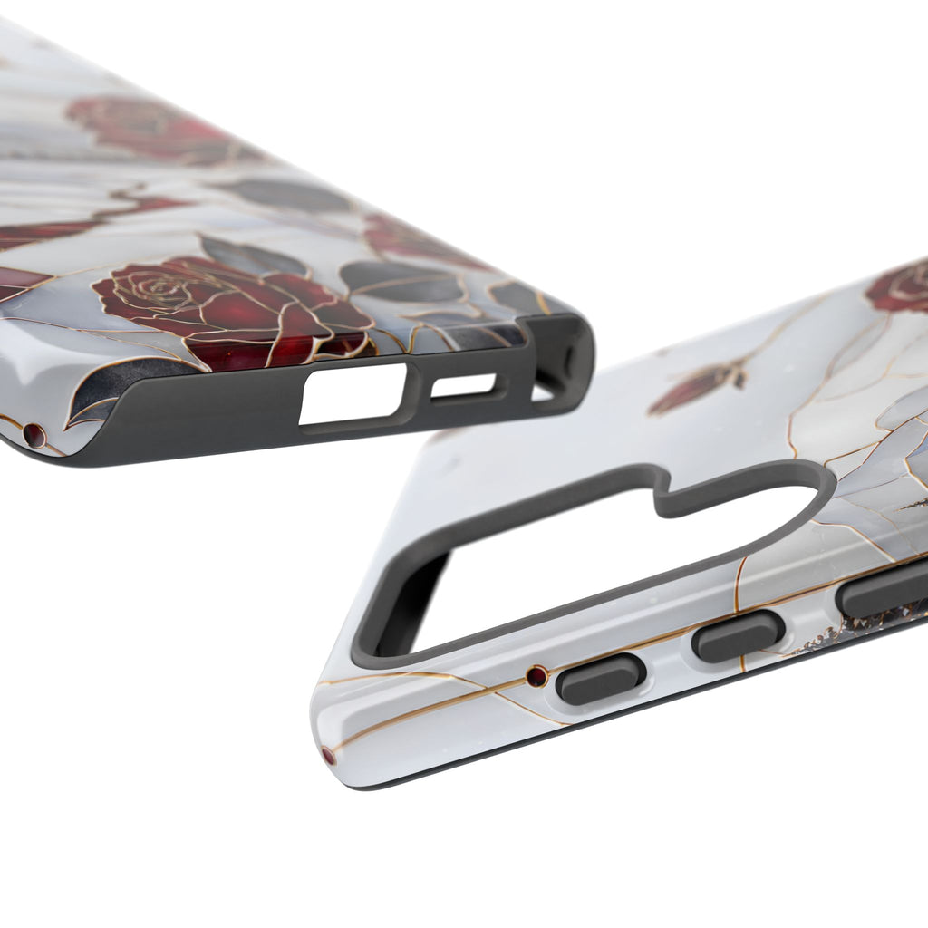Winter Rose Samsung Galaxy Phone Case | Red Floral Phone Case