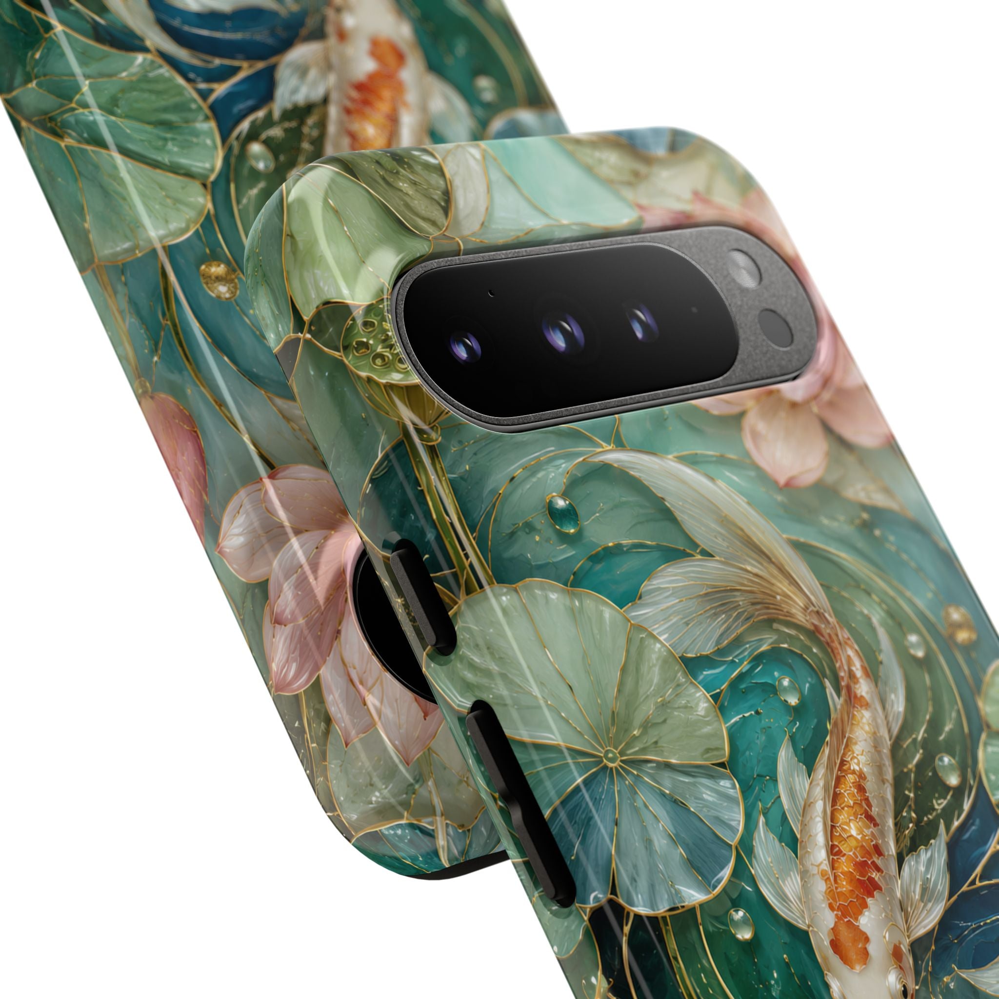 Koi Fish Google Pixel Phone Case | Lotus Pond Art Cover