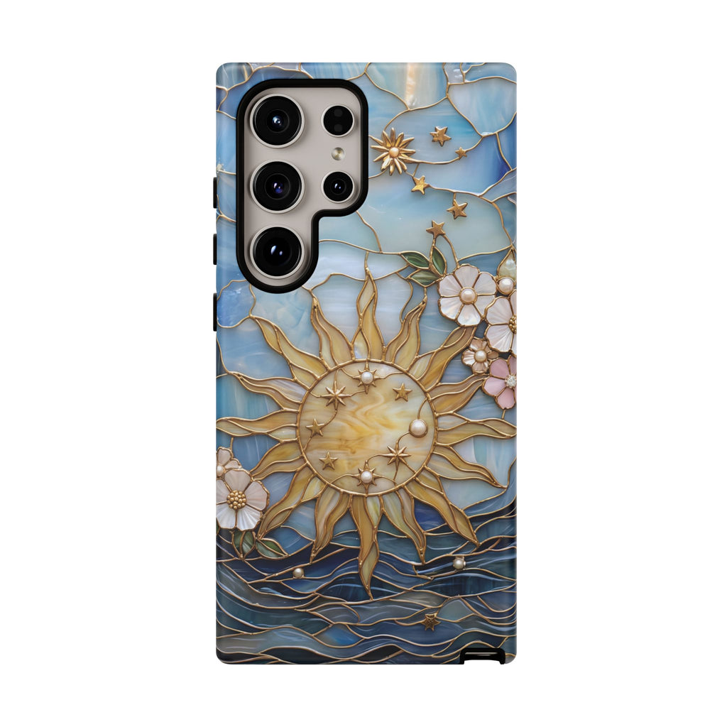Stained Glass Floral Sun & Sea Tough Samsung Galaxy Case