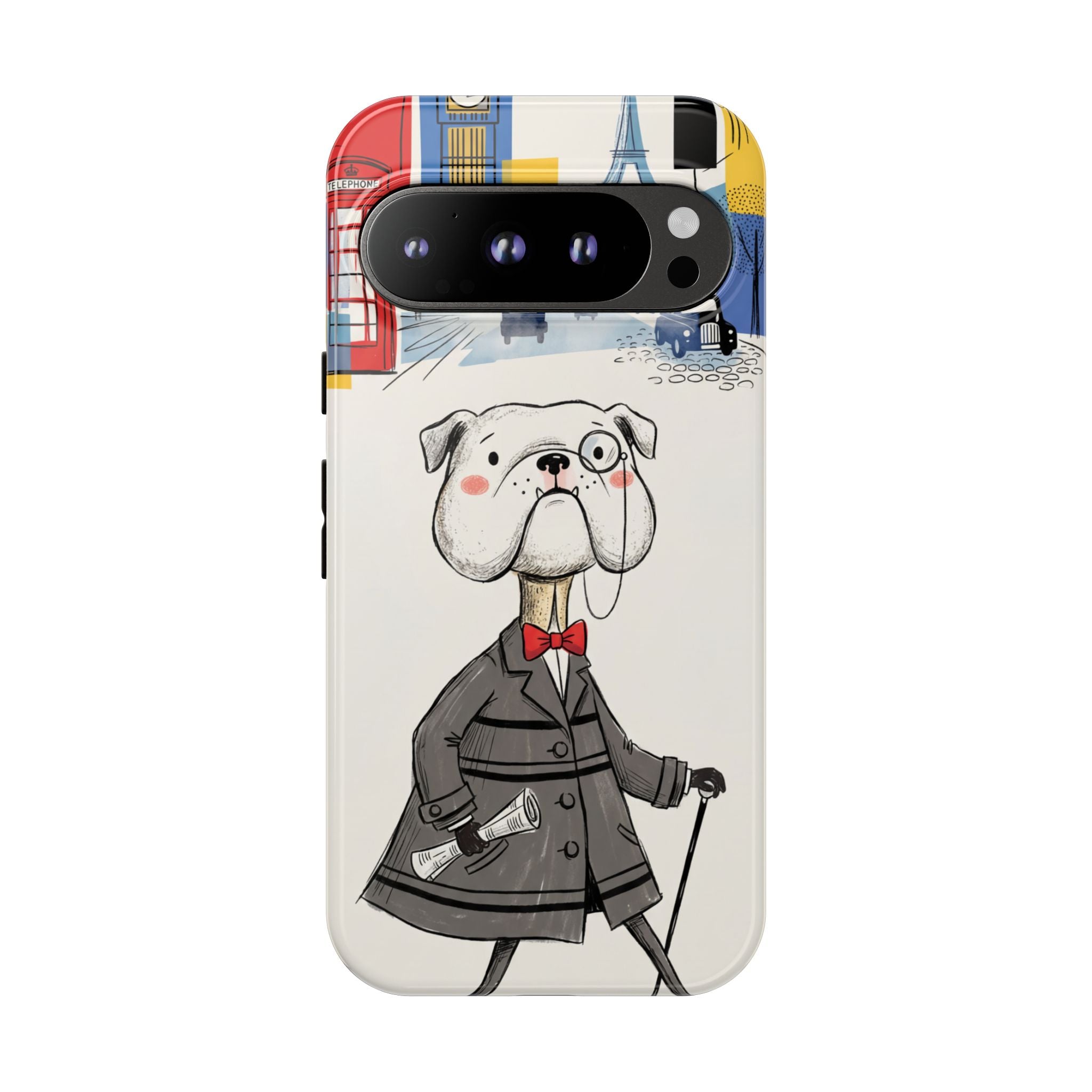 Vintage Dapper Gentleman Bulldog Google Pixel Phone Case
