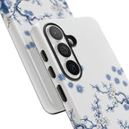 Vintage Blue White Porcelain Samsung Galaxy Phone Case | Chinoiserie Floral Tough Cover