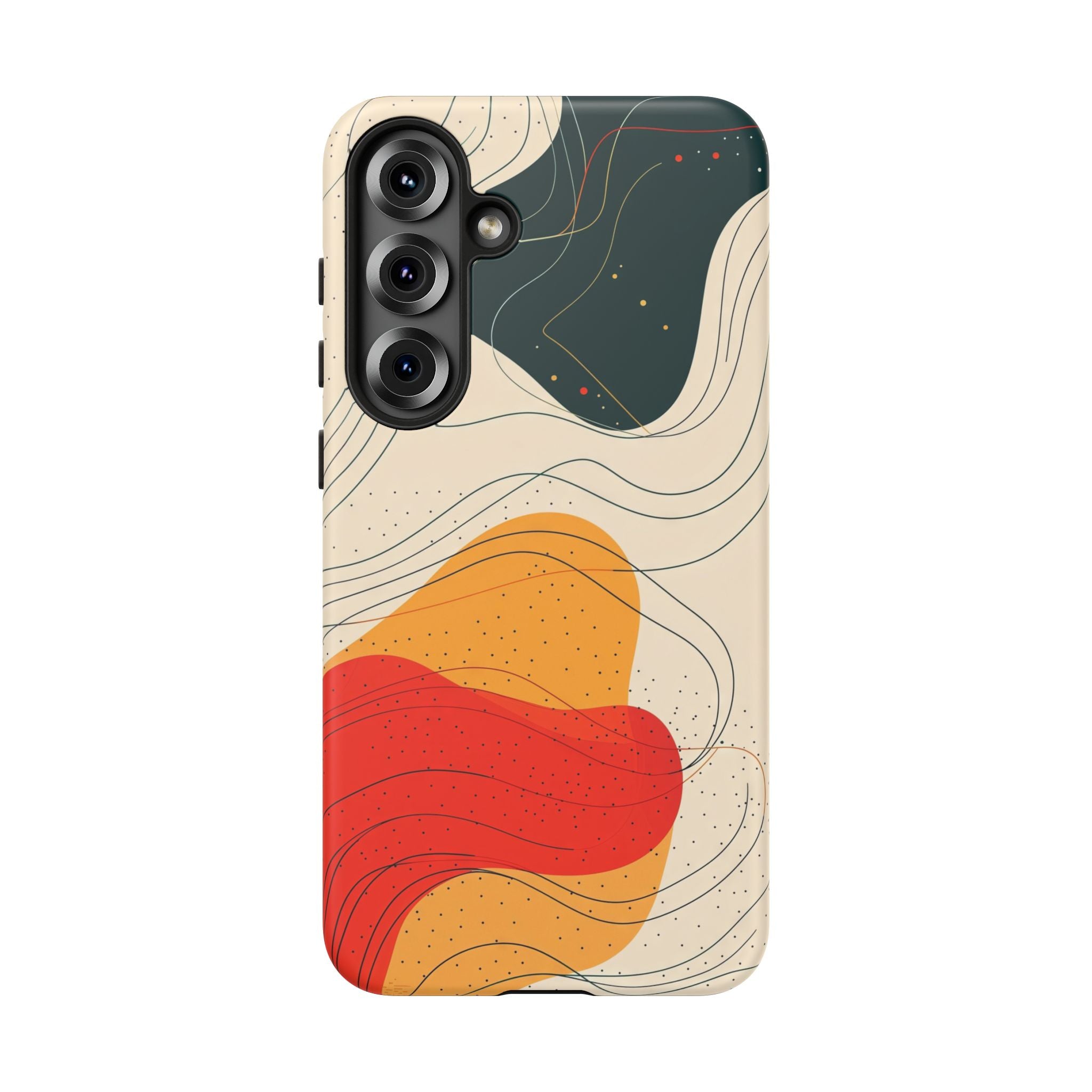 Abstract Retro Waves Samsung Galaxy Case | Colourful Modern Art