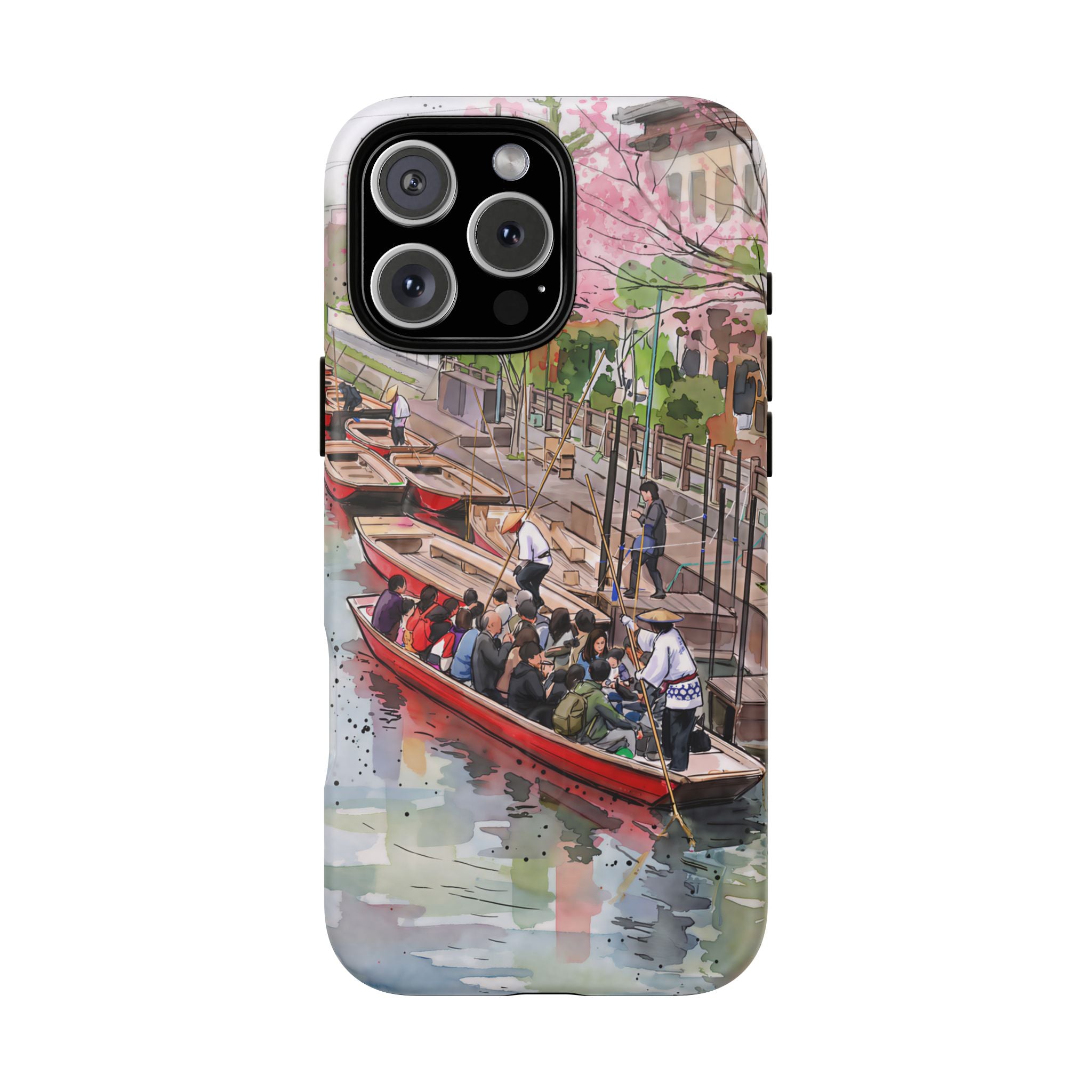 Japan Canal Boat Serenity | Art MagSafe iPhone Case
