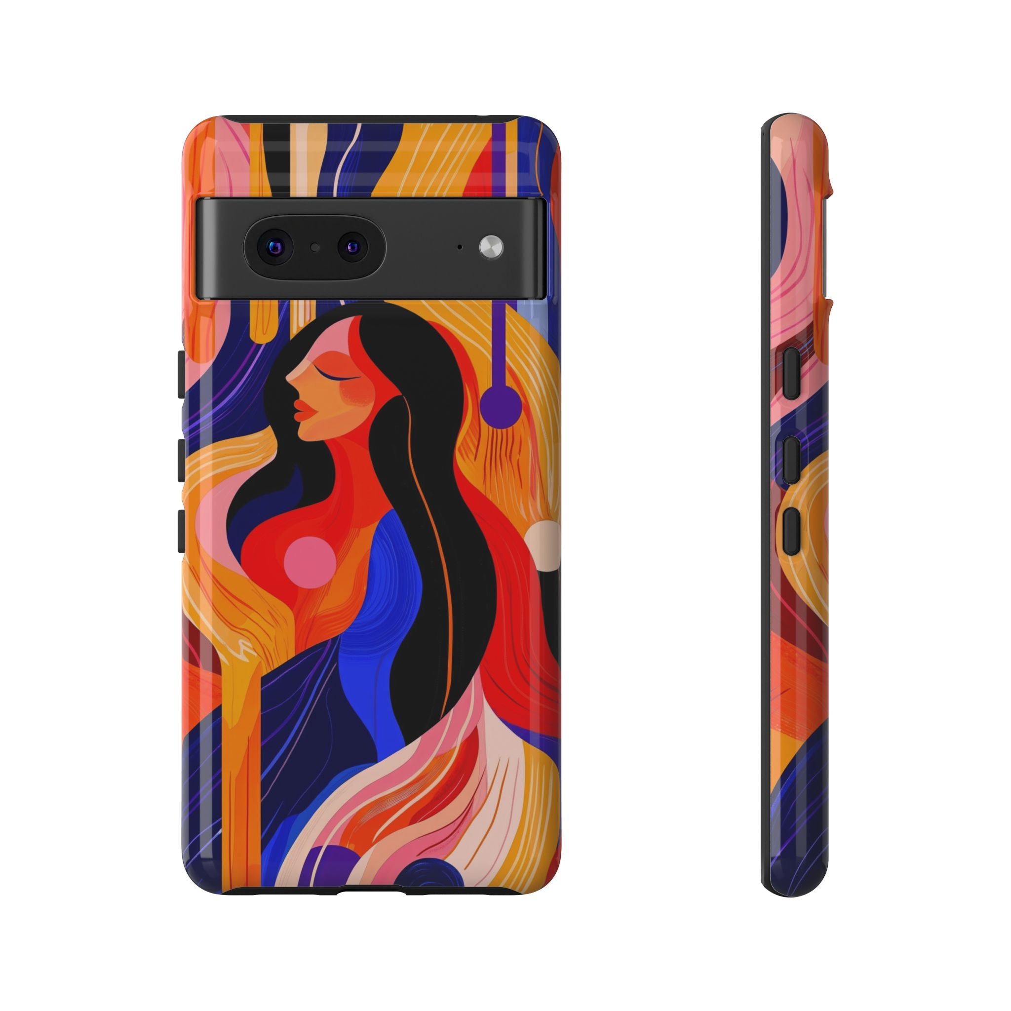 Abstract Colourful Woman Google Pixel Tough Case | Vibrant Artistic