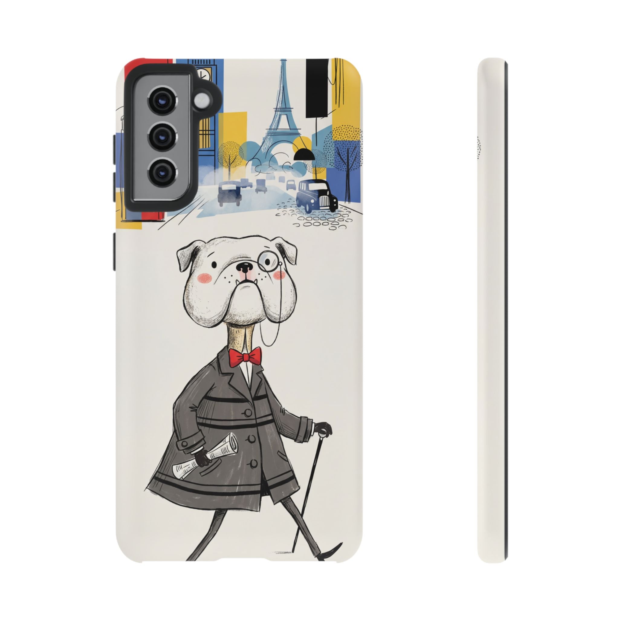 Vintage Dapper Gentleman Bulldog Samsung Galaxy Phone Case