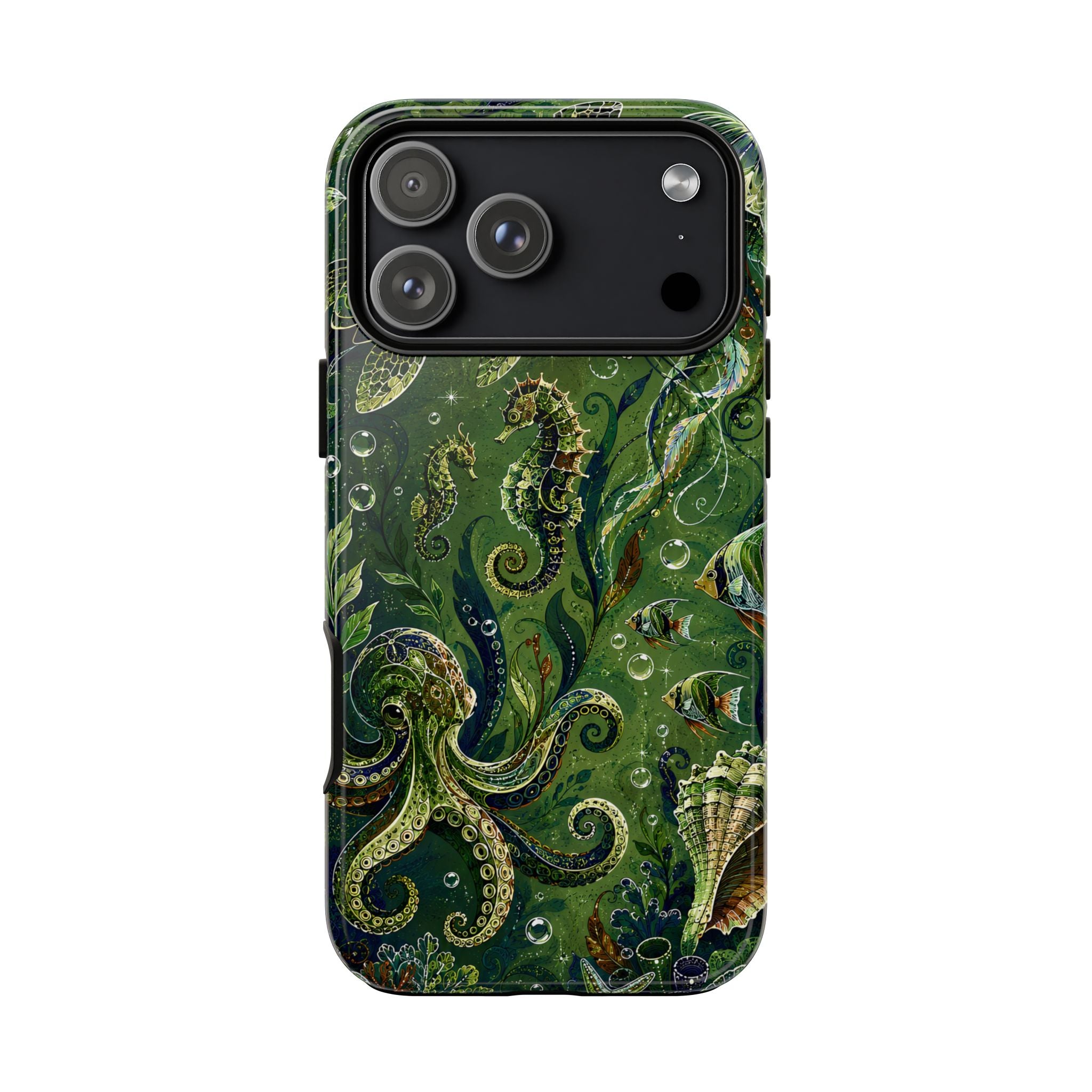 Octopus Tough iPhone Case | Jewel Green Ocean Animal Cover