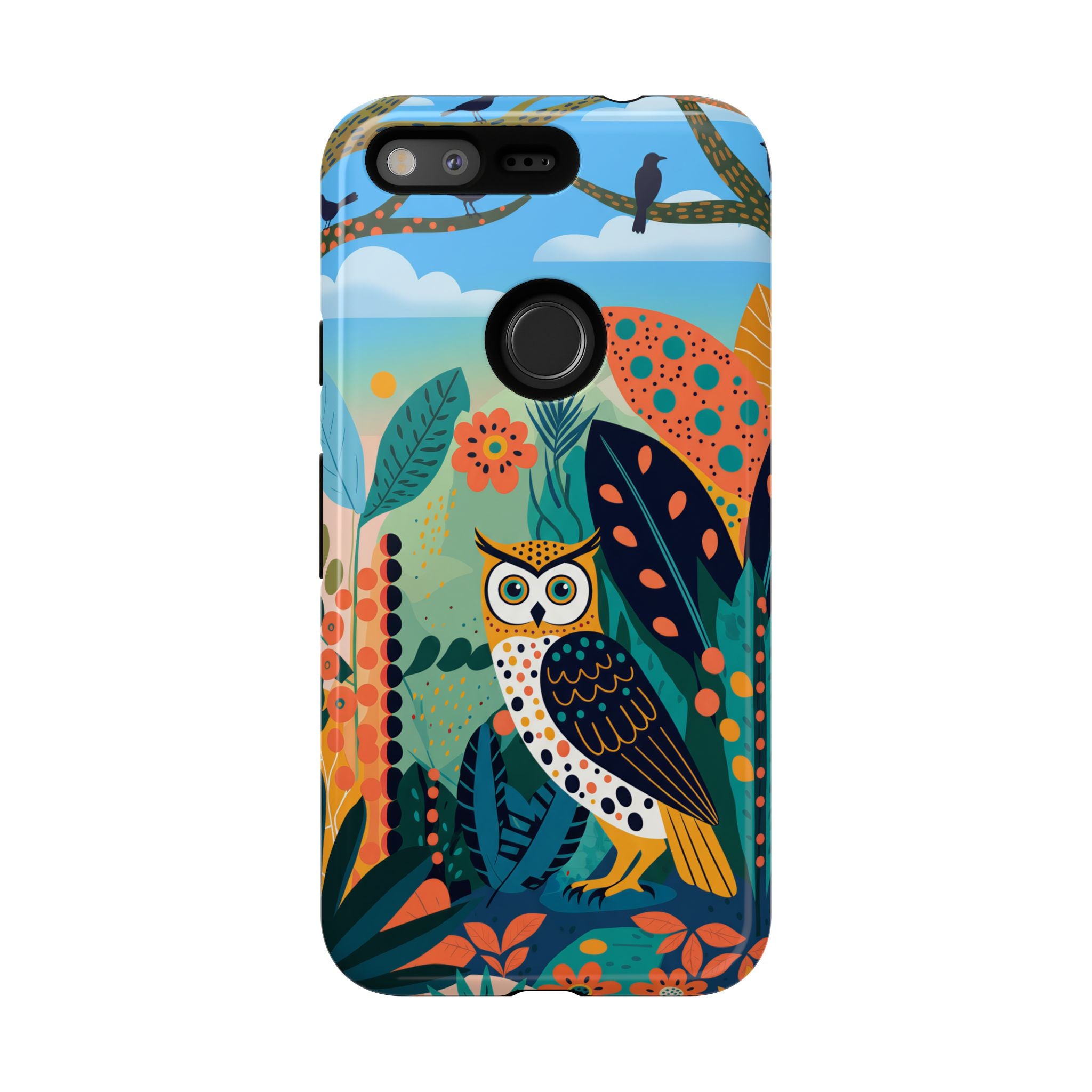 Botanical Forest Colourful Owl Google Pixel Phone Case