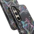 Cool Hoodie Neon Street Cat Samsung Galaxy Phone Case