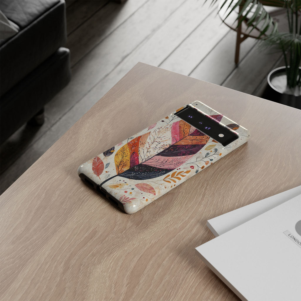 Autumn Leaf Tough Google Pixel Case | Watercolour Feathered Fall Design