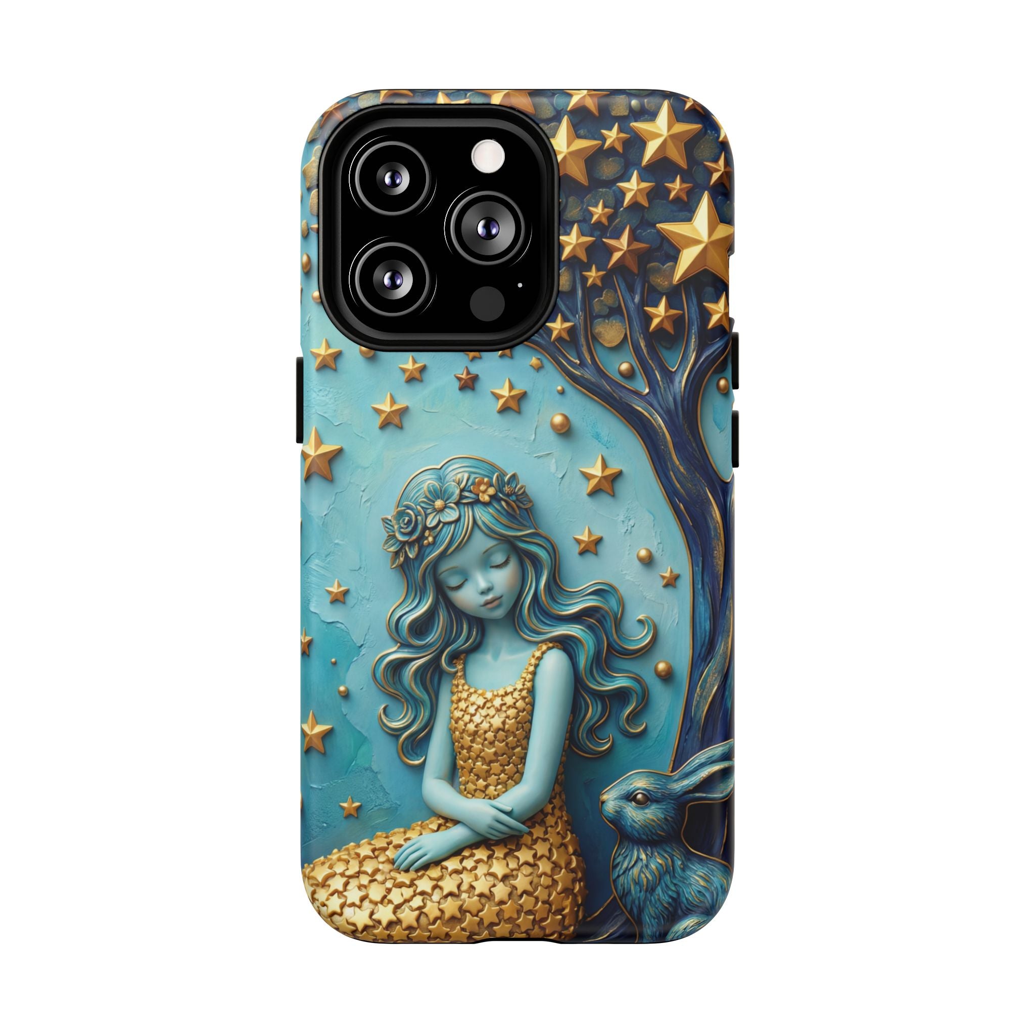 Custodia rigida MagSafe per iPhone Dreamy Maiden Under Starry Sky