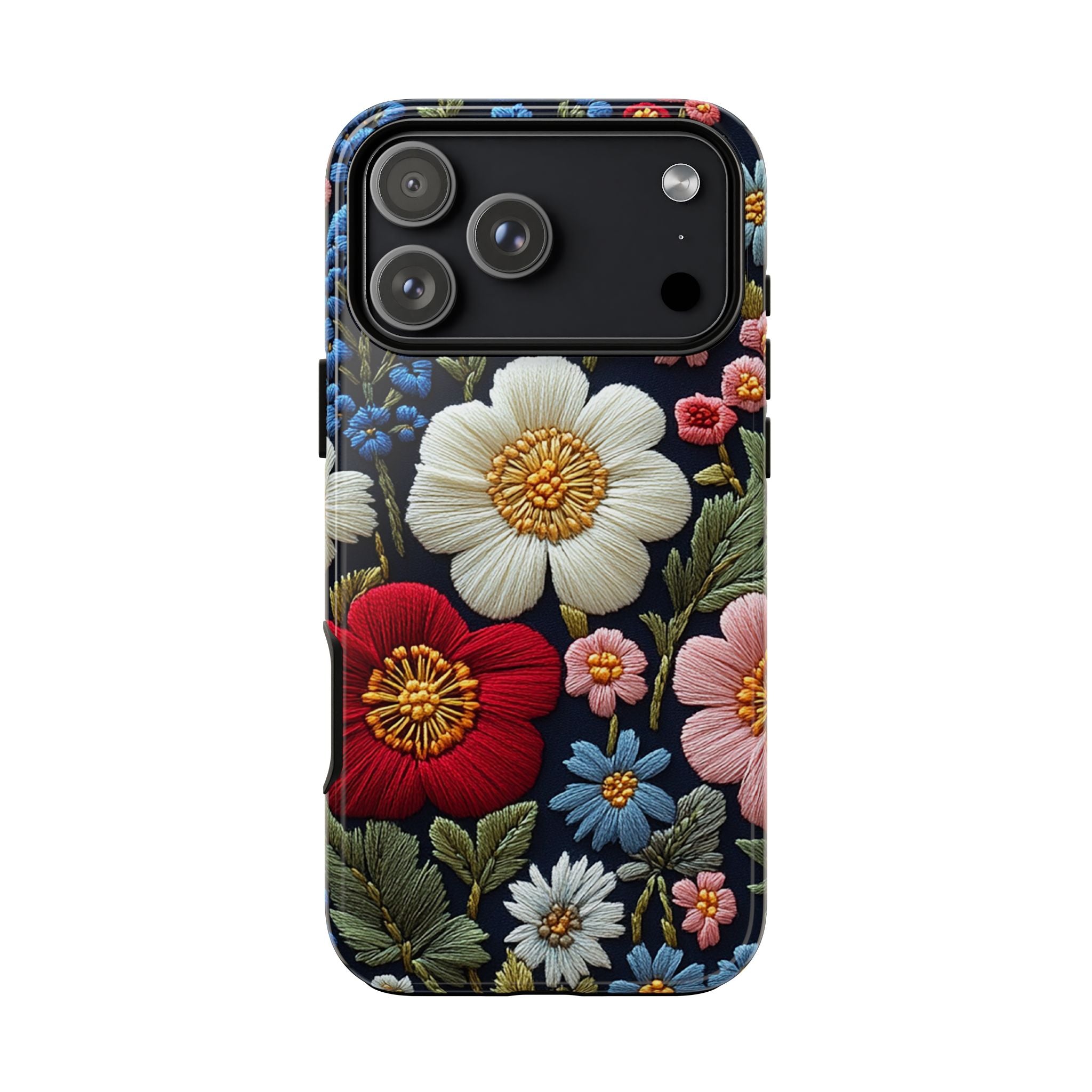 Floral Embroidered Garden iPhone Case