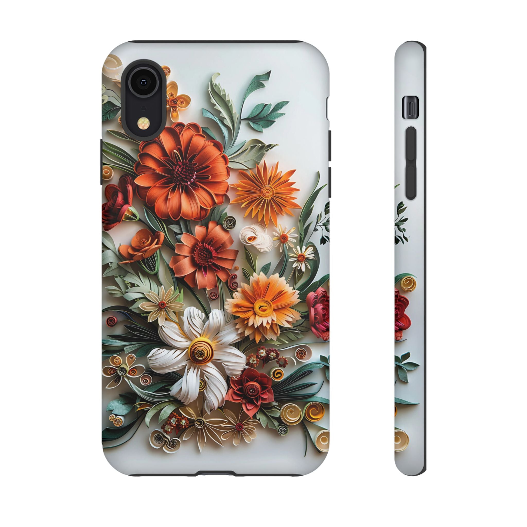 Floral Quilling Tough iPhone Case — Orange Daisy
