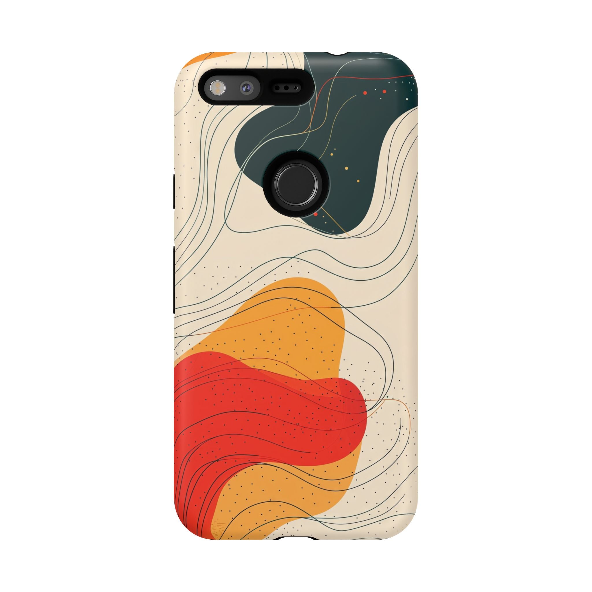 Abstract Retro Waves Google Pixel Case | Colourful Modern Art