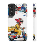 Vintage Vespa Granny Samsung Galaxy Phone Case | Retro Scooter Travel iPhone Cover