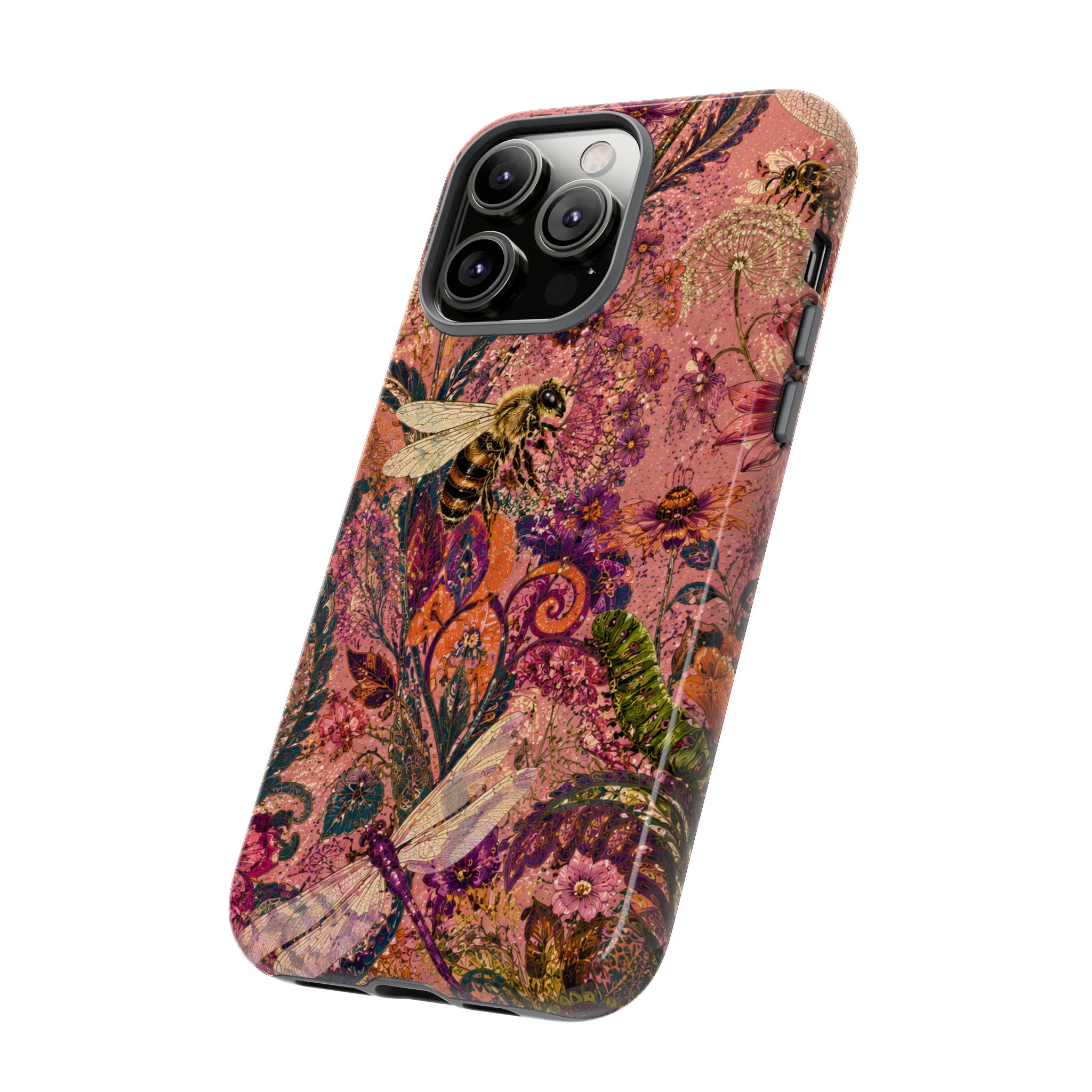 Vintage Floral Tough iPhone Case | Boho Paisley Bee Cover