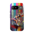 Colour Splash Tennis Google Pixel Phone Case | Vibrant Female Player Art