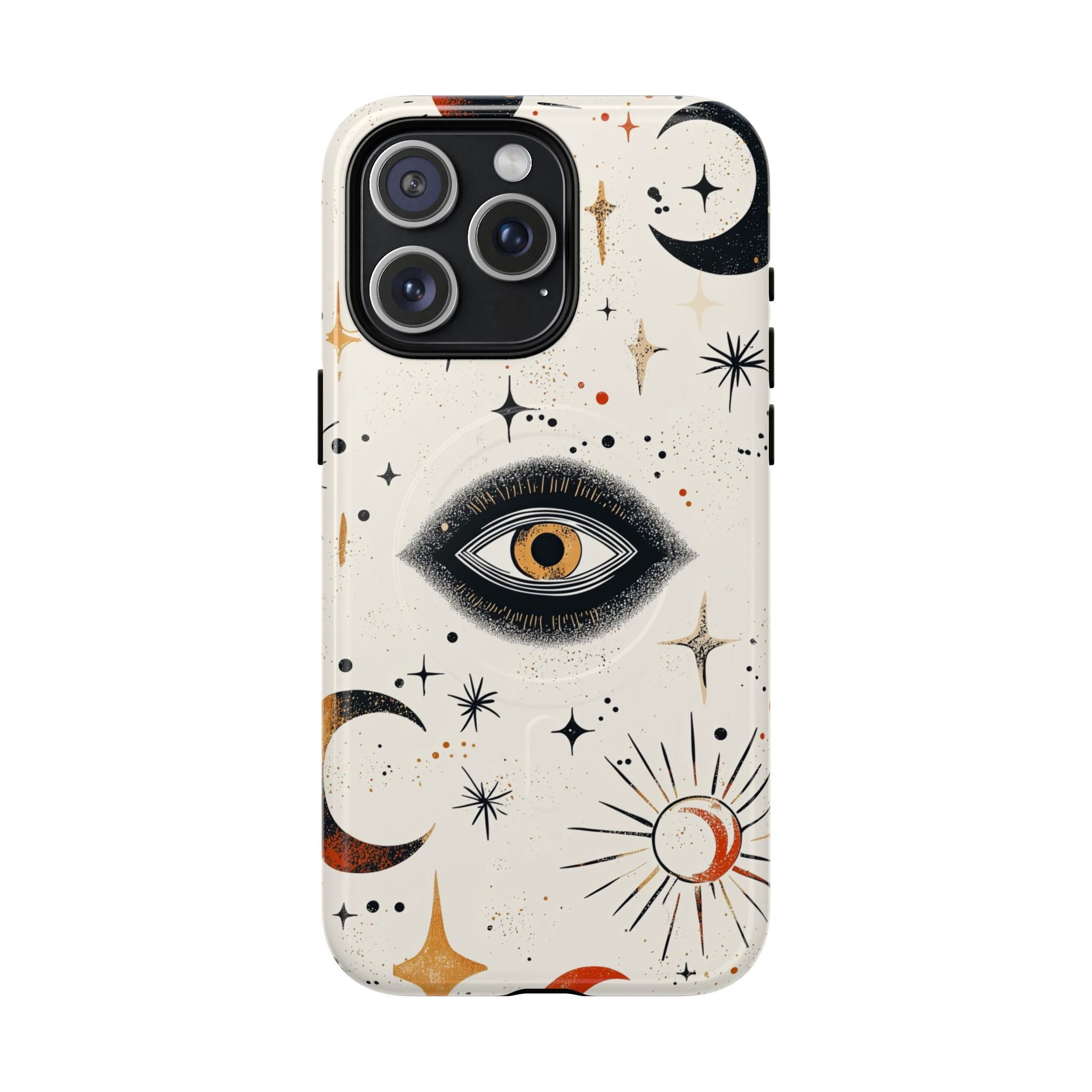 Custodia Mystic Eye MagSafe per iPhone | Luna e stelle celesti