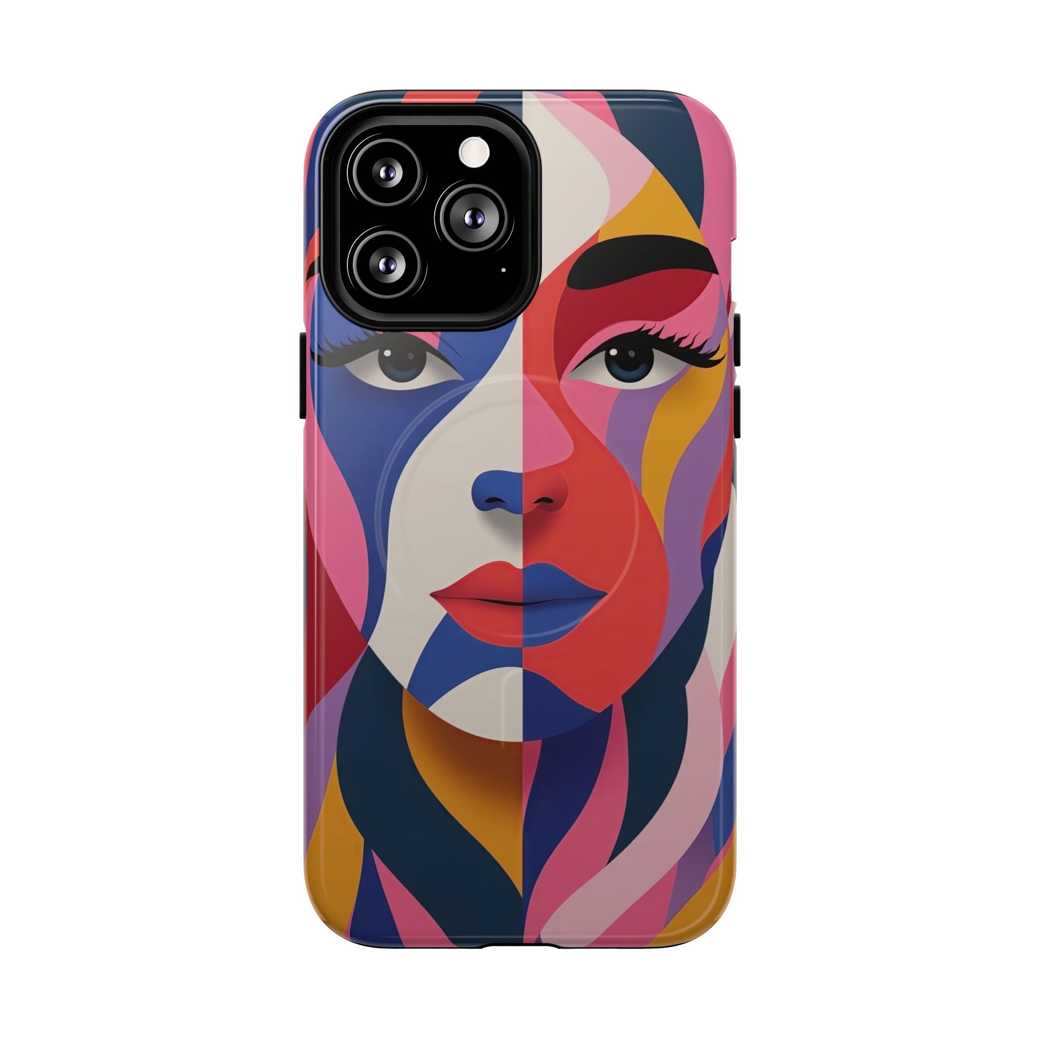 Abstract Colourful Face MagSafe iPhone Case | Vibrant Pop Art