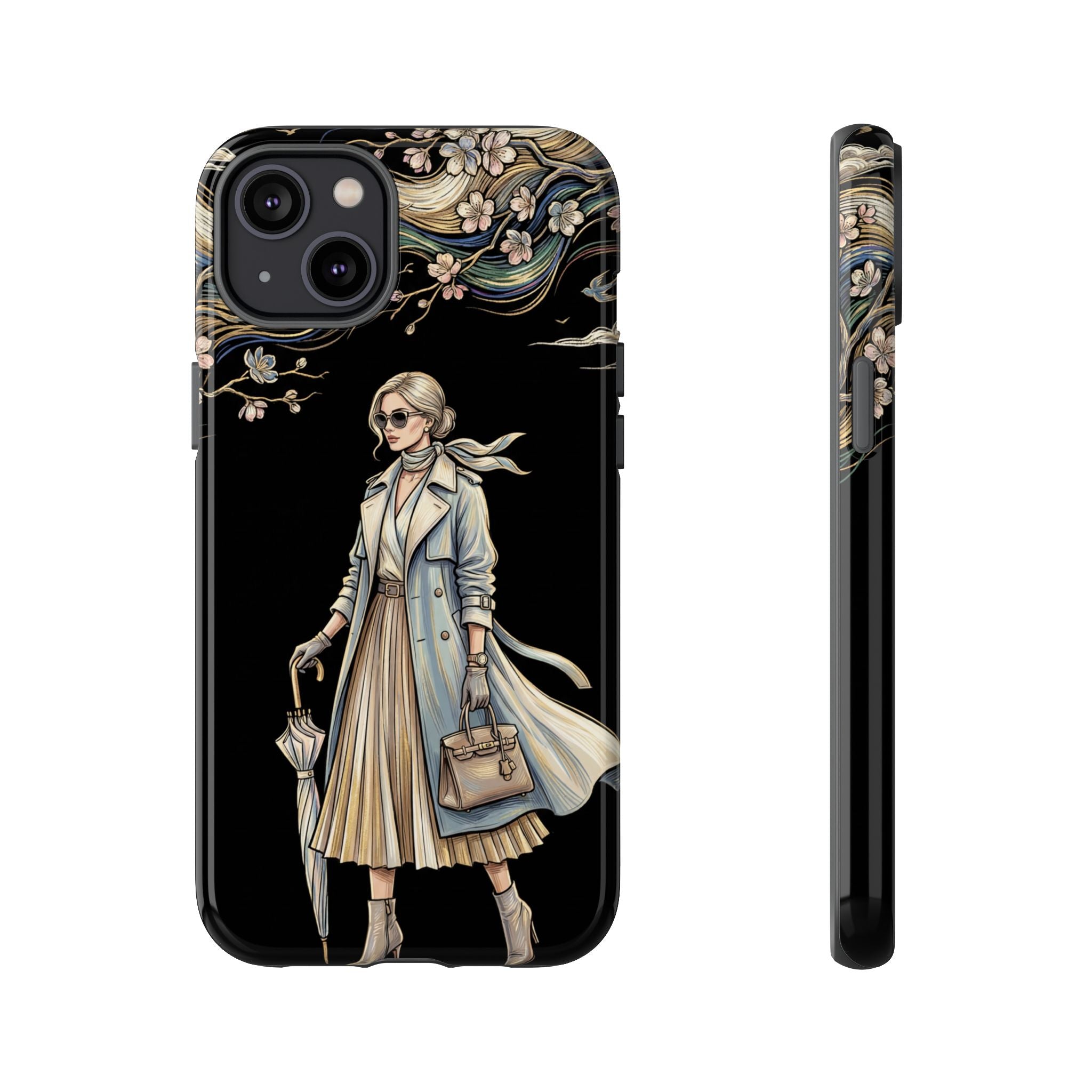 Vintage Chic iPhone Case | Stylish Woman Illustration