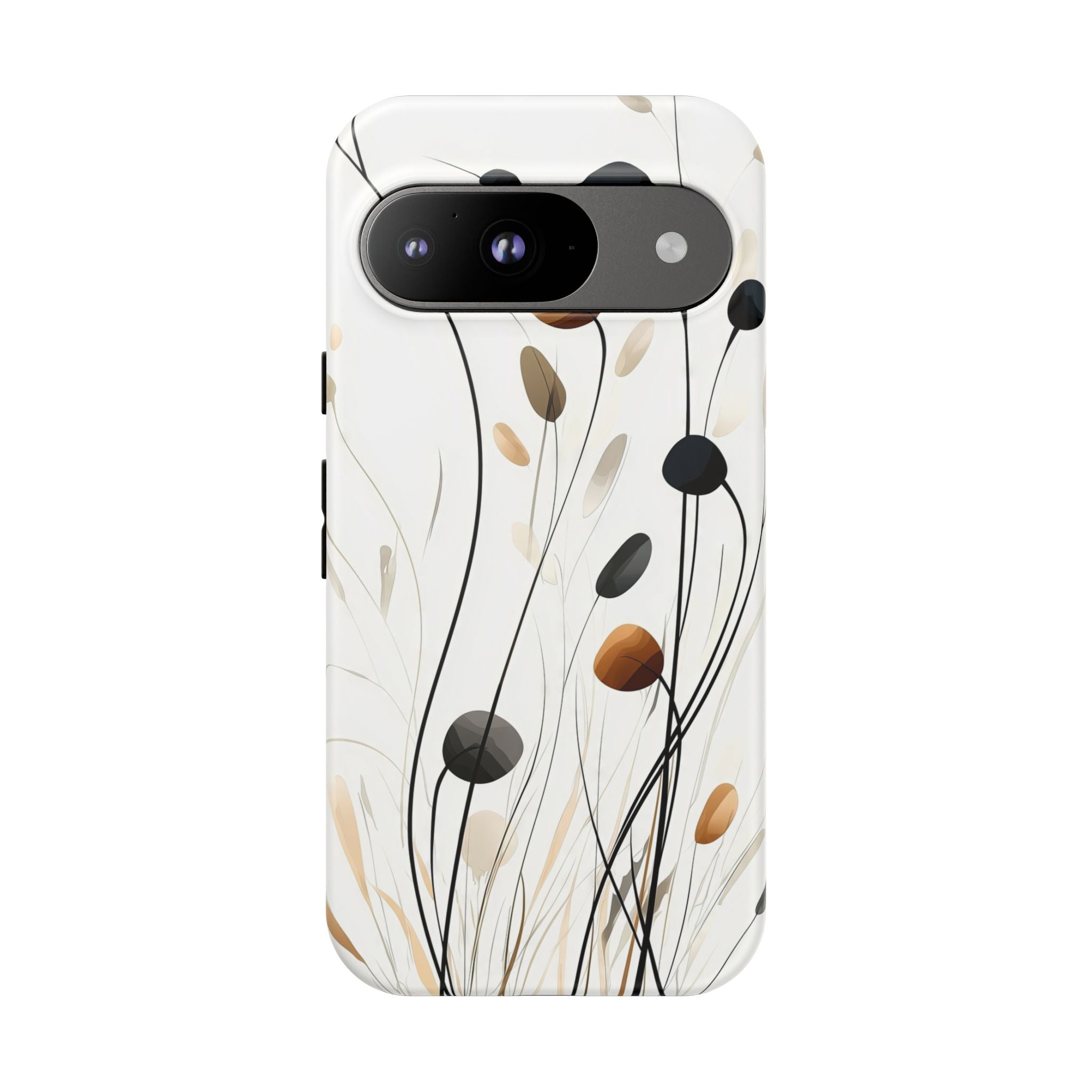 Floral Breeze Tough Google Pixel Case | Minimal Neutral Botanical Design