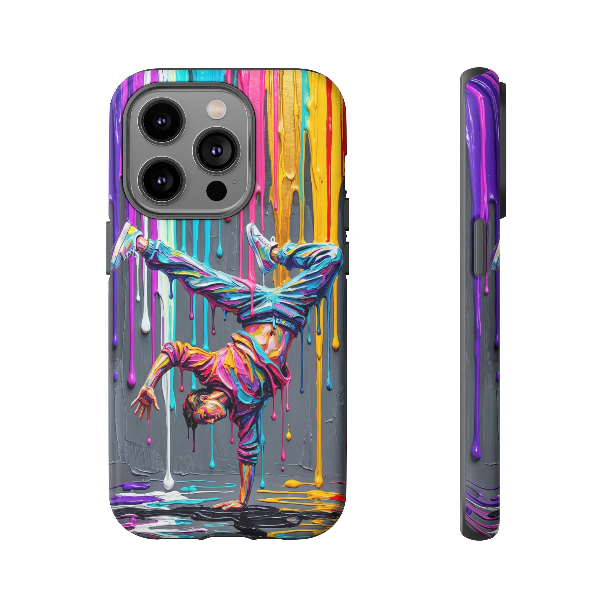 Colorful Breakdancer Graffiti Tough iPhone Case