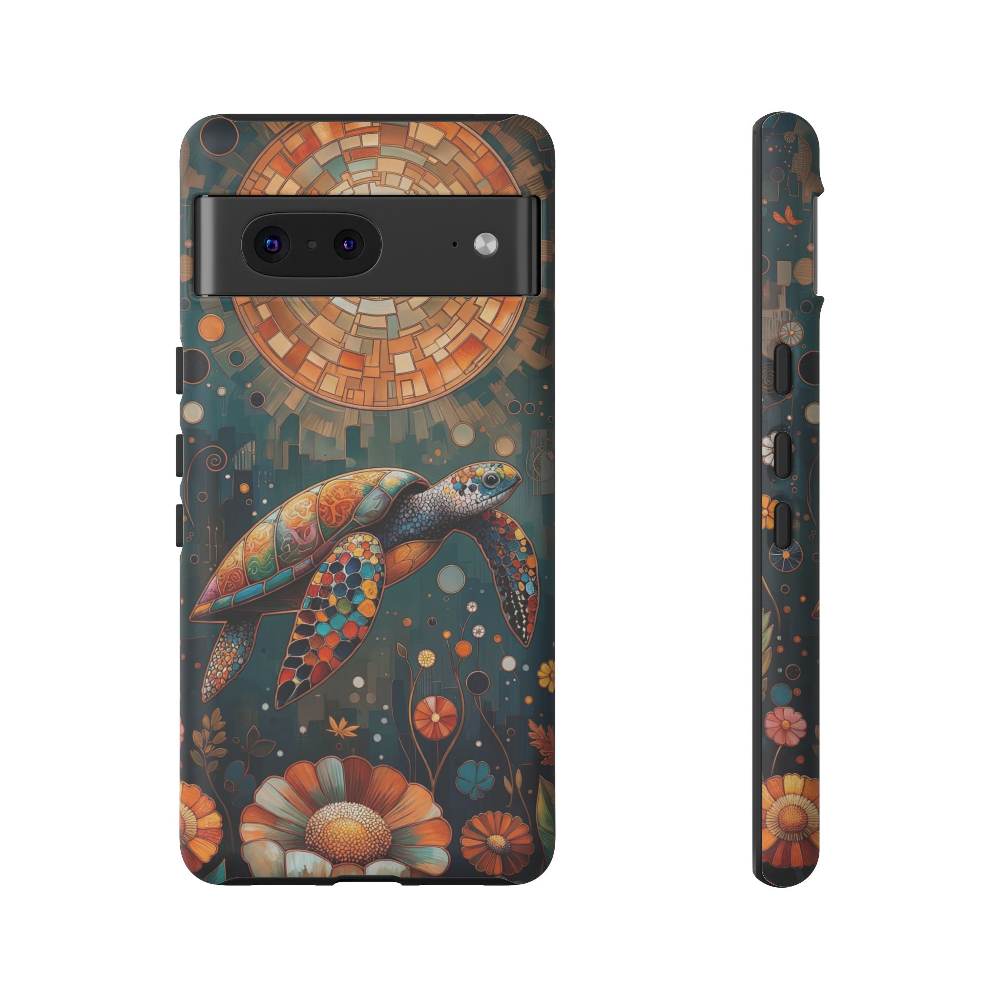 Sea Turtle Google Pixel Case | Artistic Floral Ocean Design
