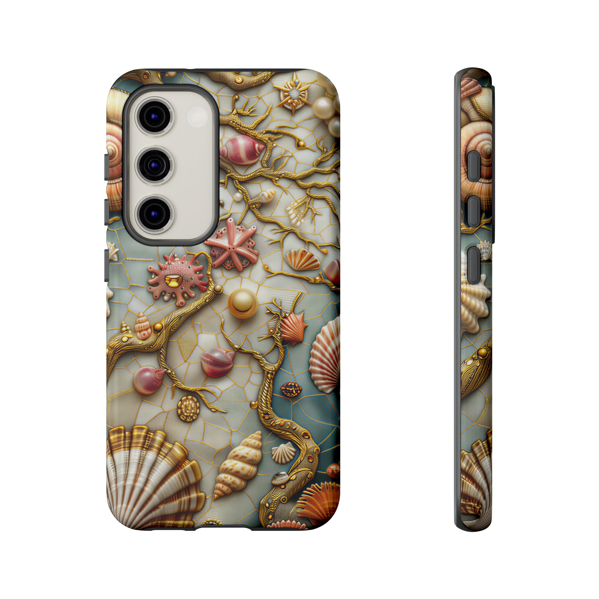 Decorative Seashell & Pearl Beach Design Samsung Galaxy Case