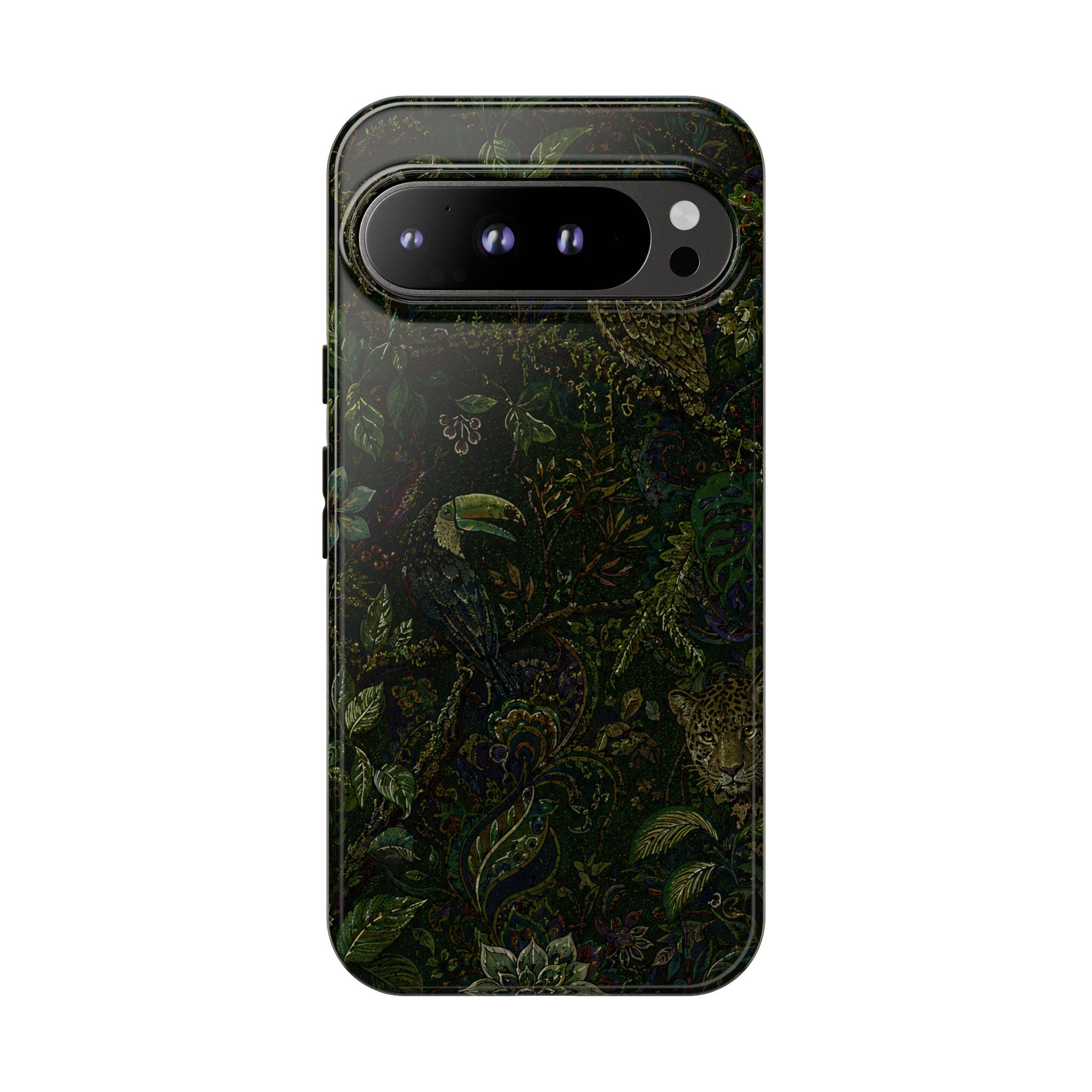 Dark Botanical Tough Google Pixel Phone Case | Moody Forest Owl Cover
