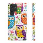 Simpatica Cover Protettiva Búho Colorato per Samsung Galaxy | Cover Rigida con Fantasia di Búho Carino