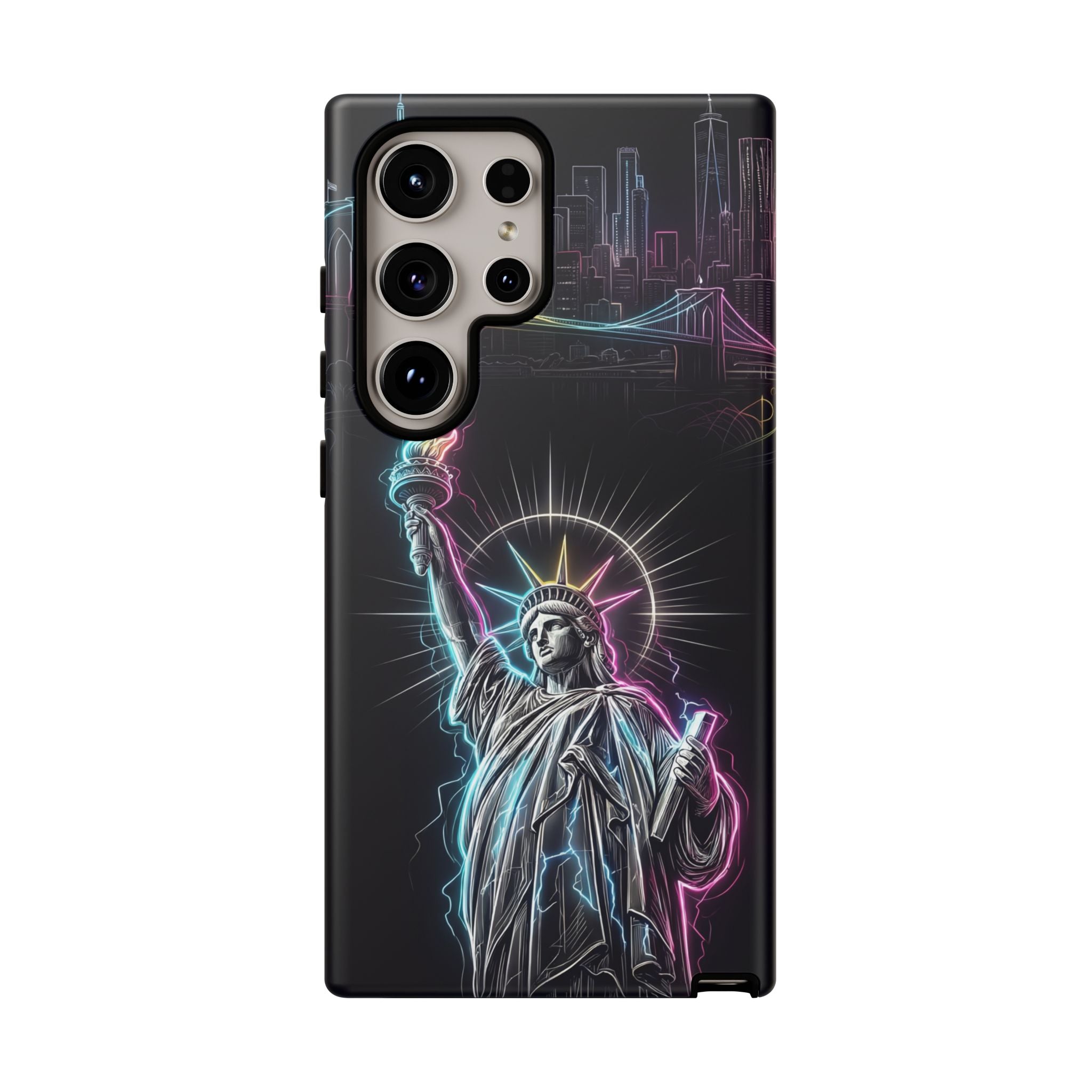 Neon Statue of Liberty Tough Samsung Galaxy Phone Case