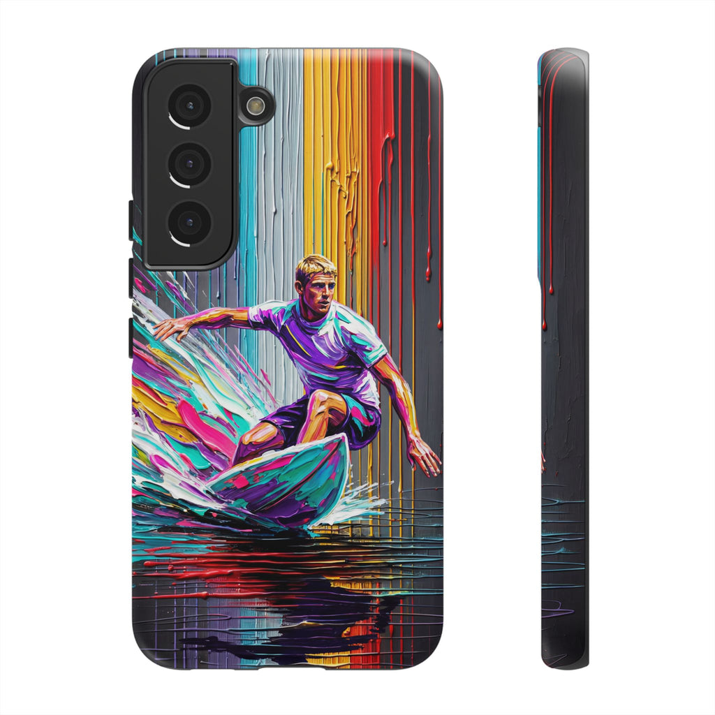 Surfing Rainbow Tough Samsung Galaxy Phone Case