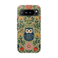 Floral Owl Tough Google Pixel Phone Case | Cute Botanical Protective Cover