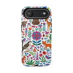 Wild Garden iPhone Case | Cute Forest Animals Floral Pattern Tough Case