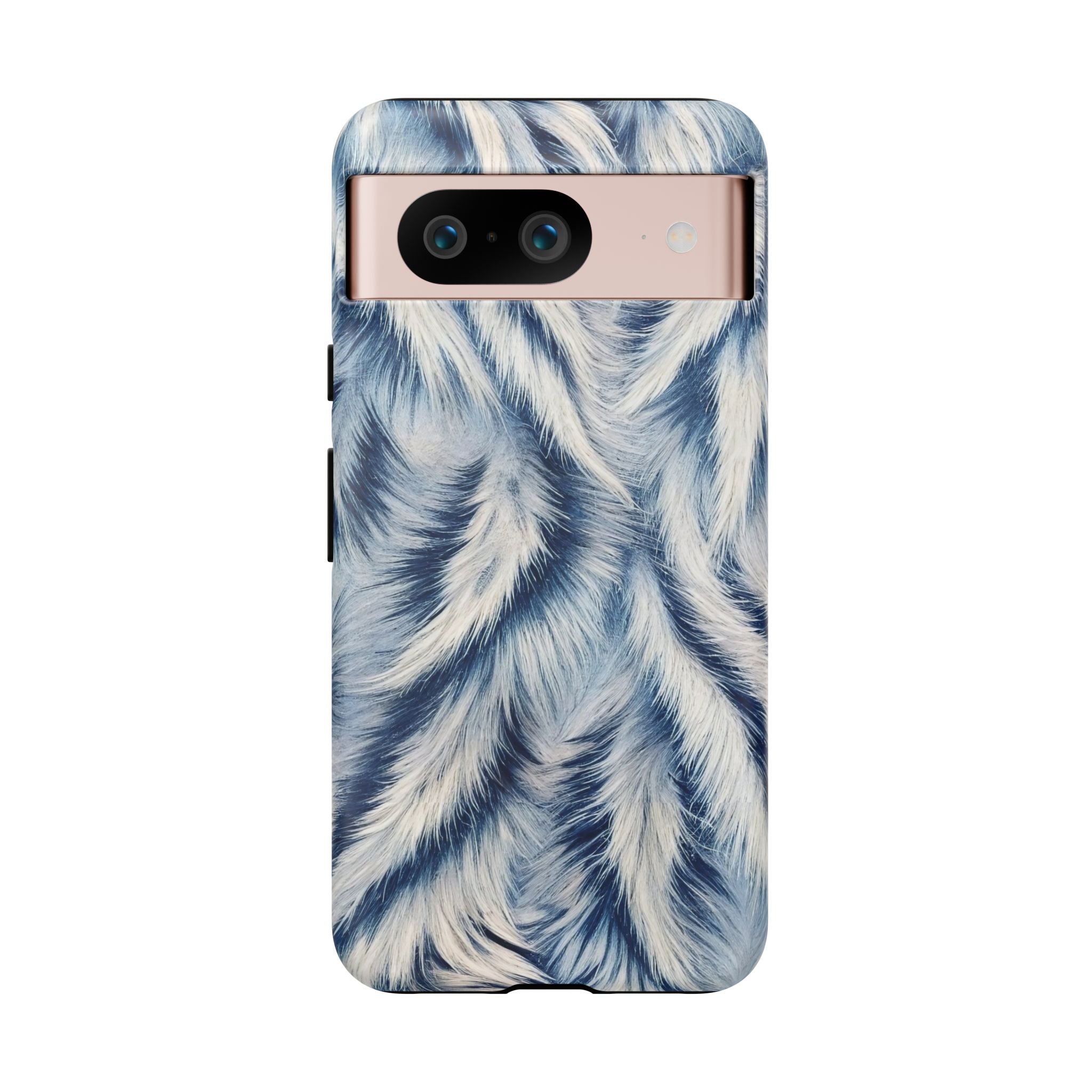 Blue Faux Fur Texture Protective Tough Google Pixel Case