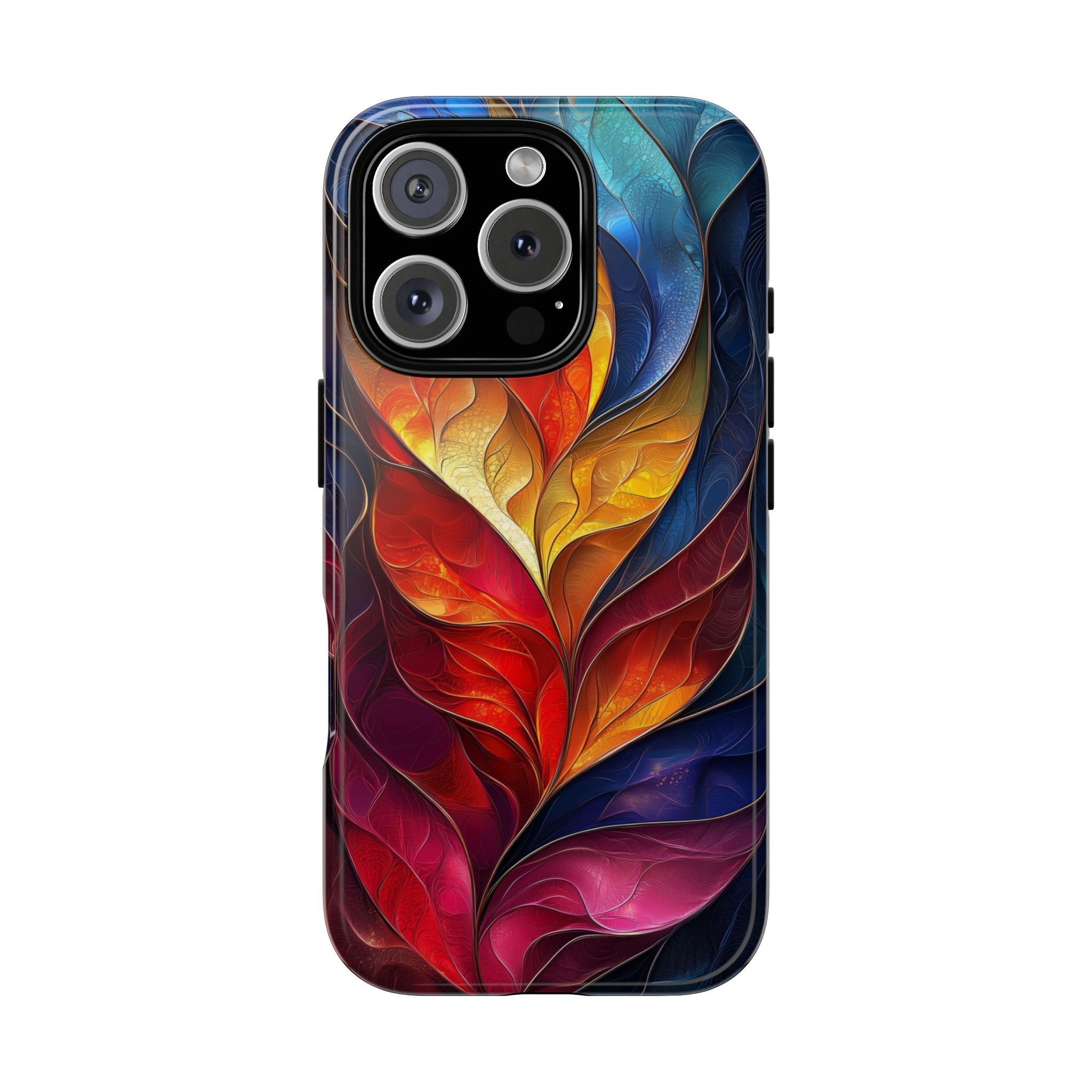 Abstract Colourful Leaf iPhone Case
