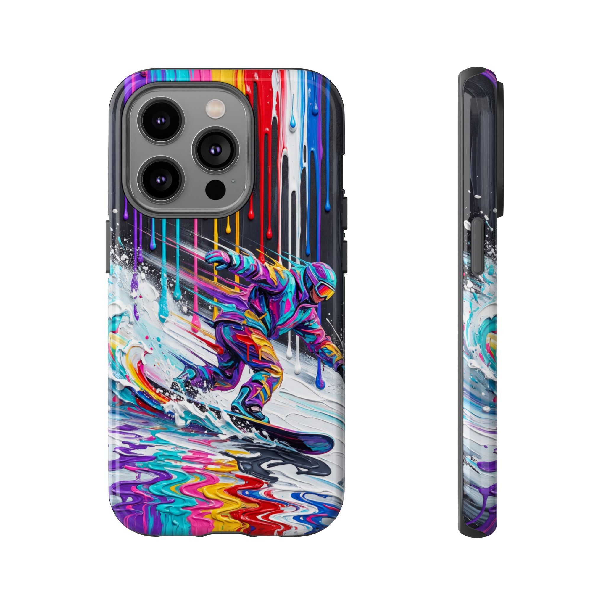 Colourful Snowboarder Art iPhone Case
