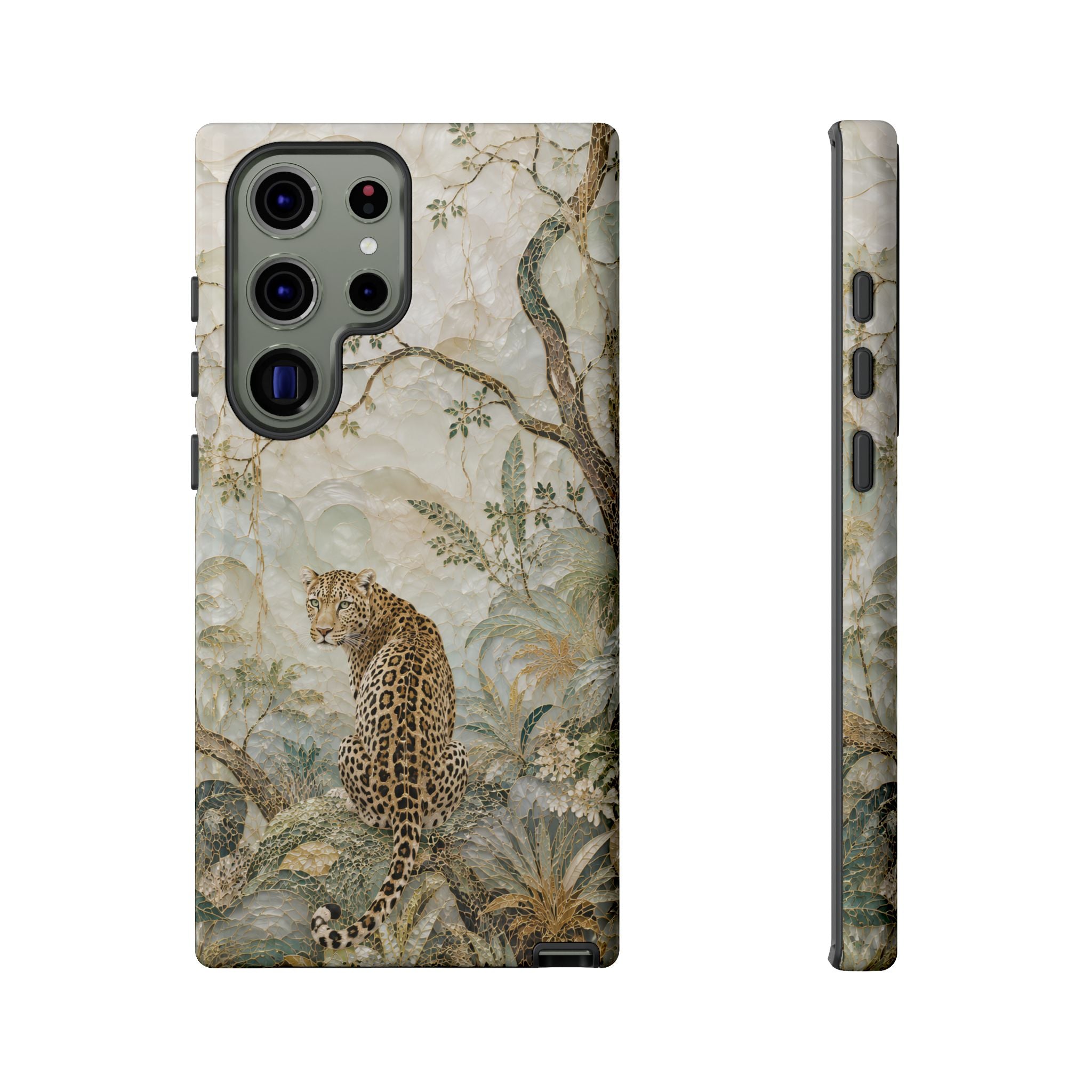 Leopard Floral Samsung Galaxy Phone Case | Vintage BotanicaliPhone Case