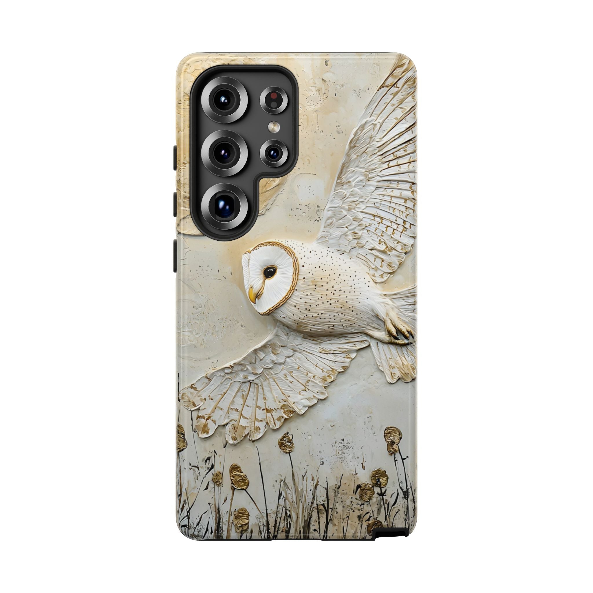 Barn Owl Samsung Galaxy Case — Elegant Flying Owl Wildlife