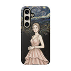 Art Nouveau Starry Night Samsung Galaxy Phone Case | Elegant Woman Illustration Tough Case