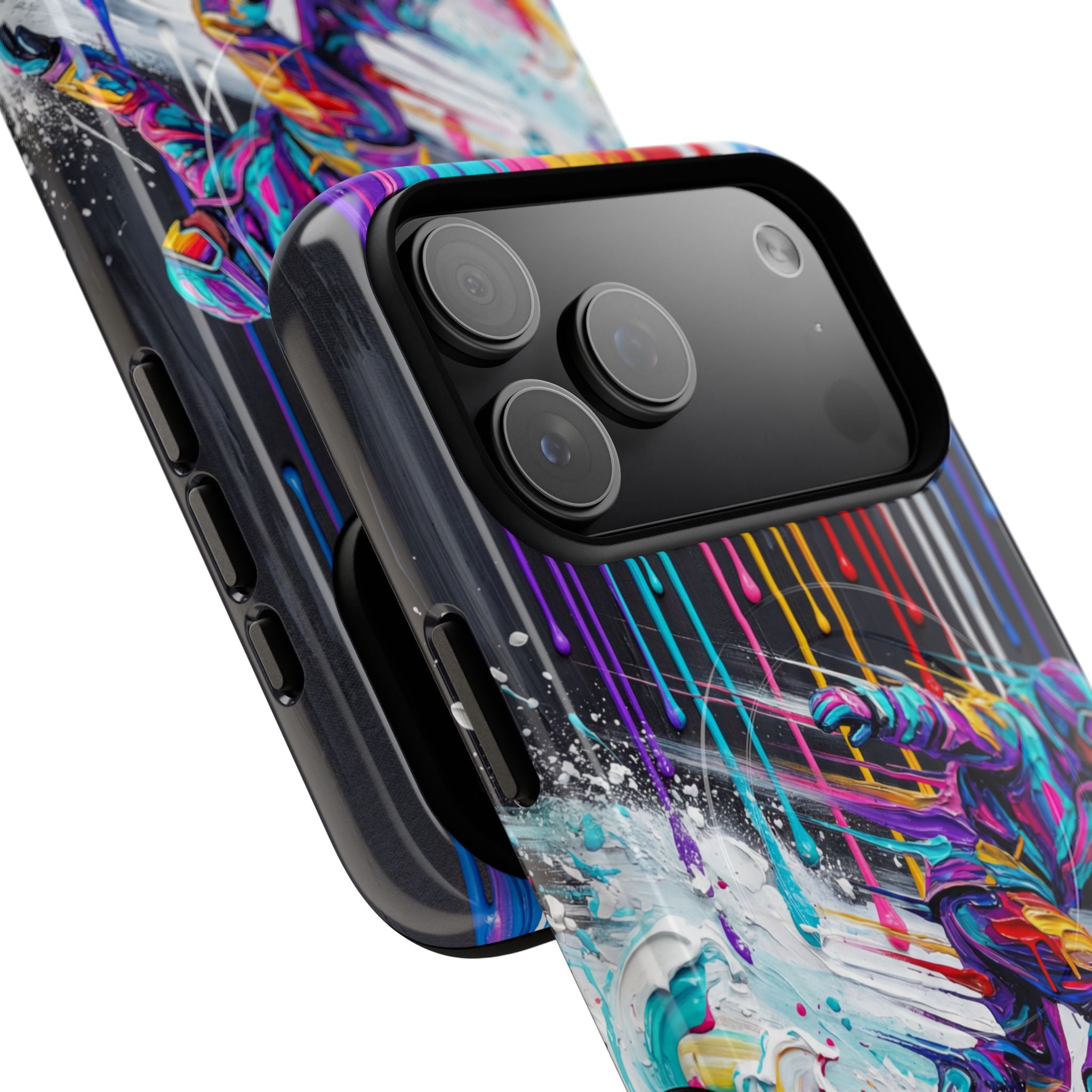 Colourful Snowboarder Art MagSafe iPhone Case